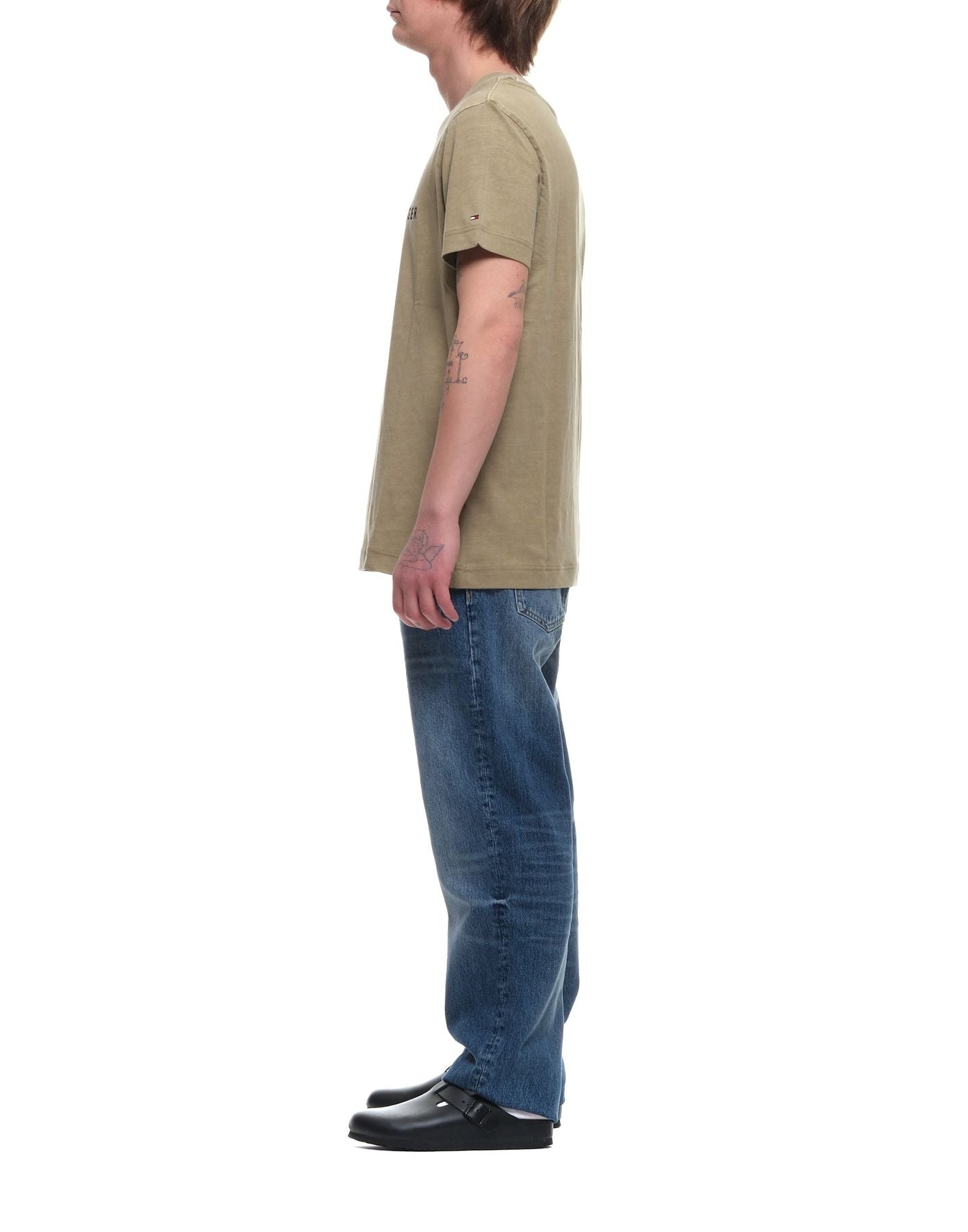 T-shirt man MW0MW35186L9F FADED OLIVE TOMMY HILFIGER