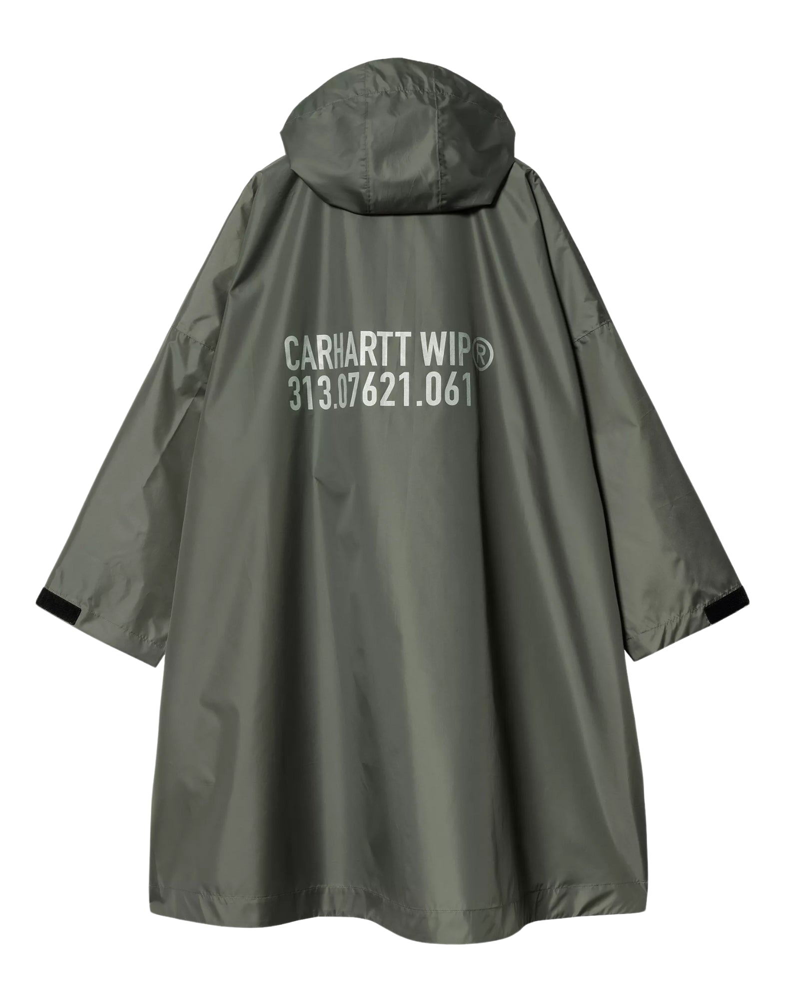 판초 남자 i034884 1x3xx 투어 포장 가능한 레인 폰초 연기 녹색 반사 CARHARTT WIP