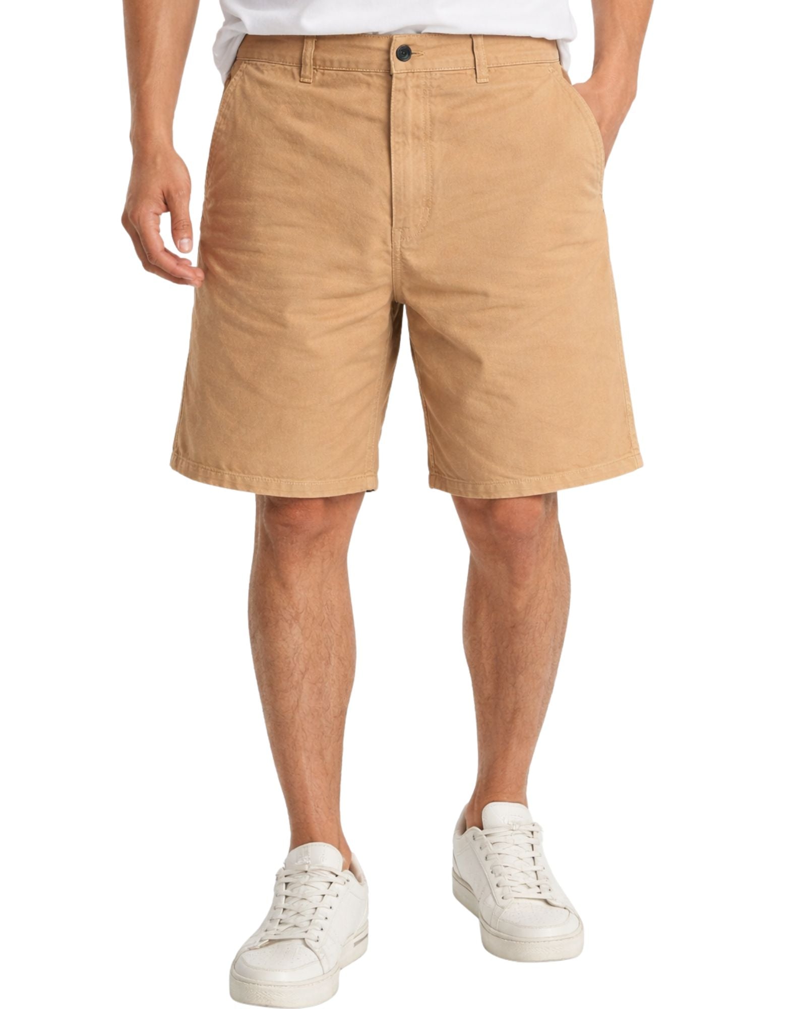 Carhartt WIP Walter Single Knee Short in Garment-Dyed Cotton Canvas Dusty H Brown for Men I034797 07E40