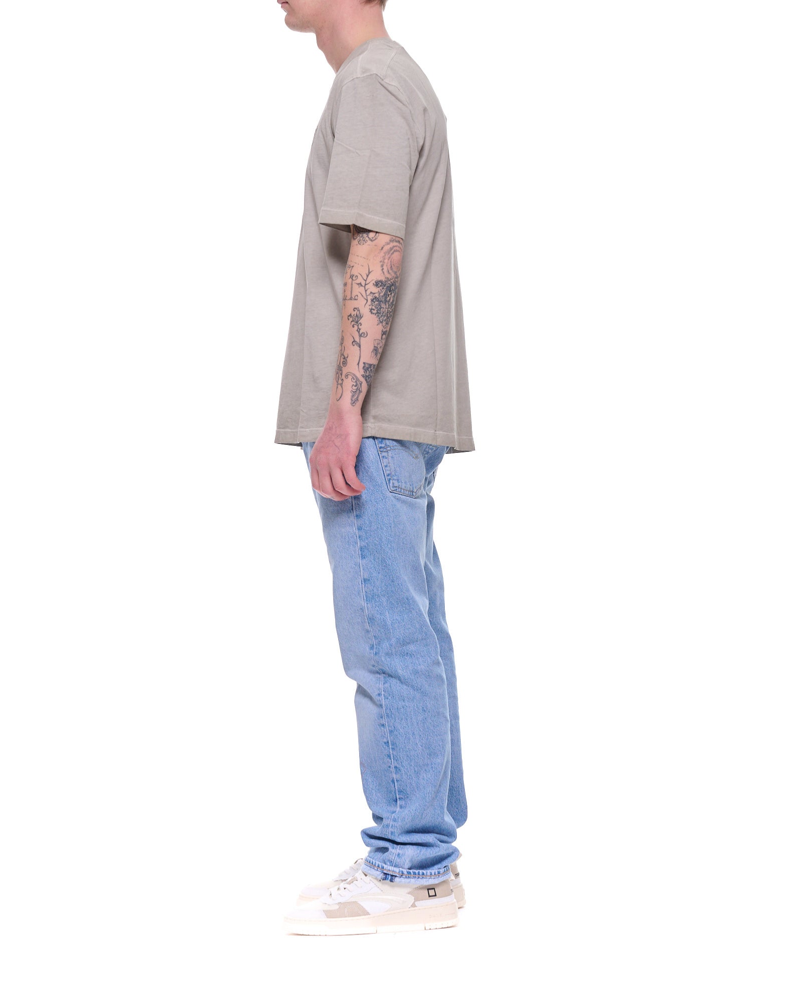 تي شيرت Blauer Greenough Shield Logo تي شيرت رمادي قطن جيرسي مقاس عادي للرجال 26SBLUH02347-007495 995 GREENOUGH