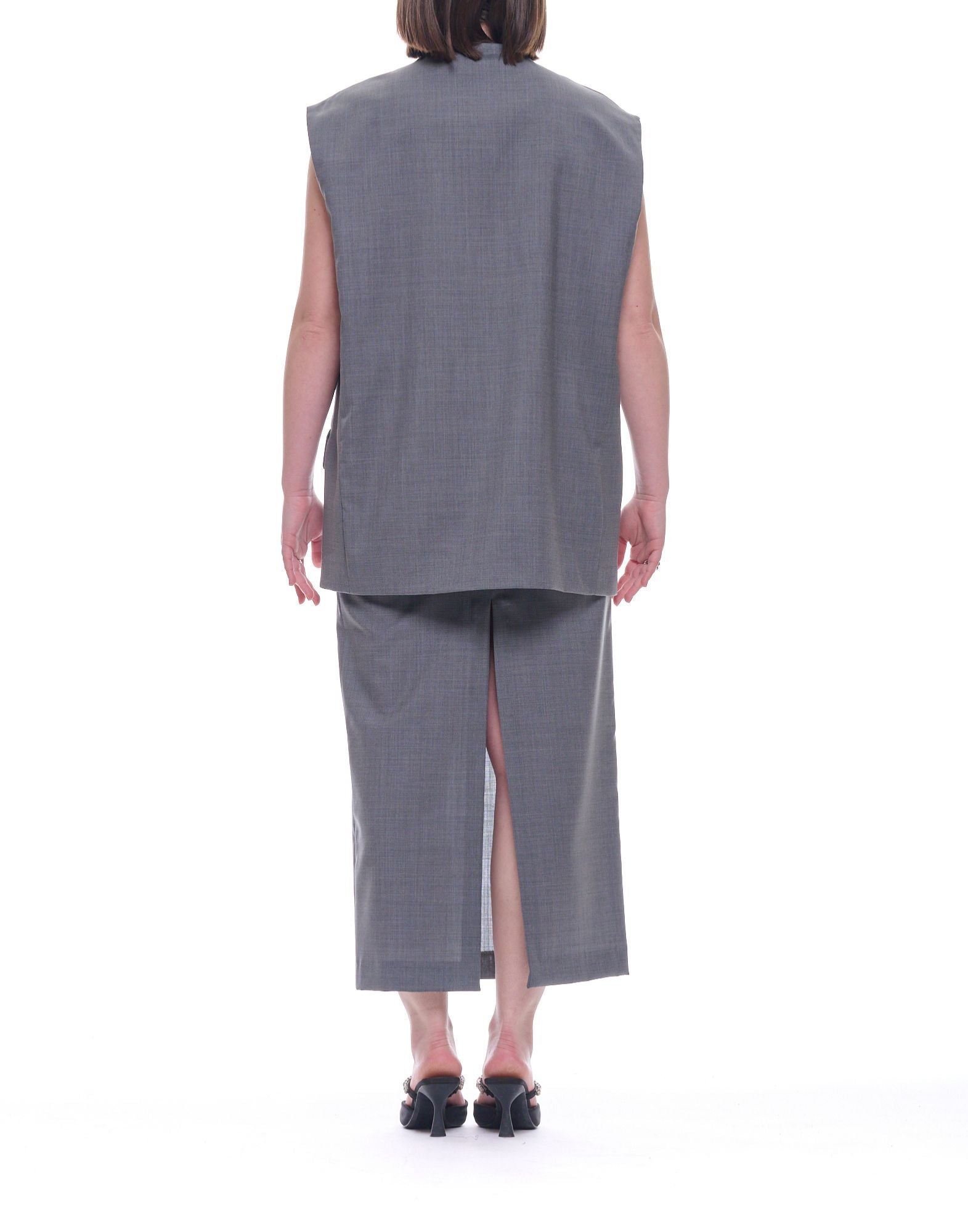 Hevò Collemento Women’s Vest Grey Virgin Wool 170 COLLEMENTO W L755 0503