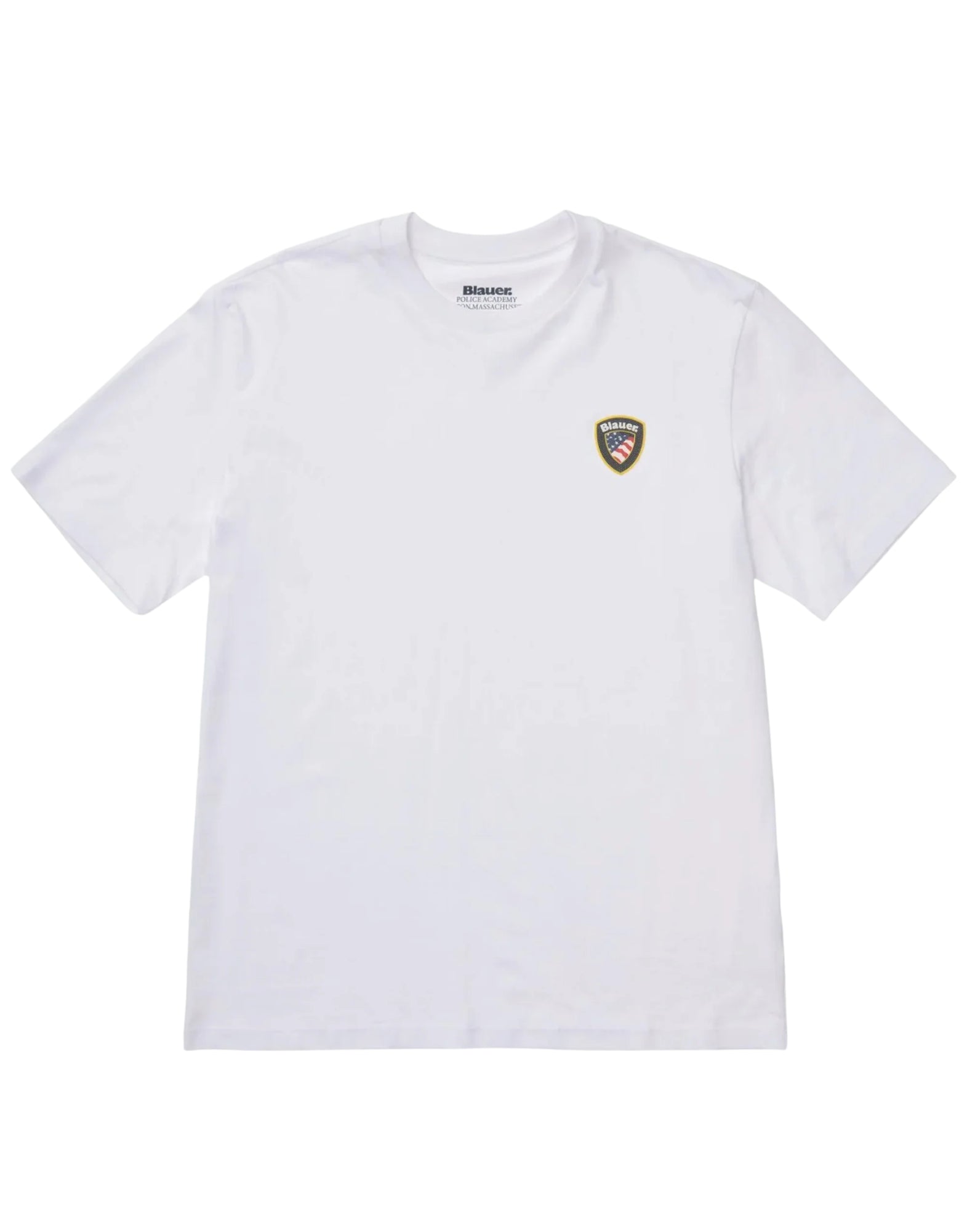 Blauer FAXON Men’s Cotton T-Shirt Optic White with Rubber Logo 26SBLUH02284-007480 100