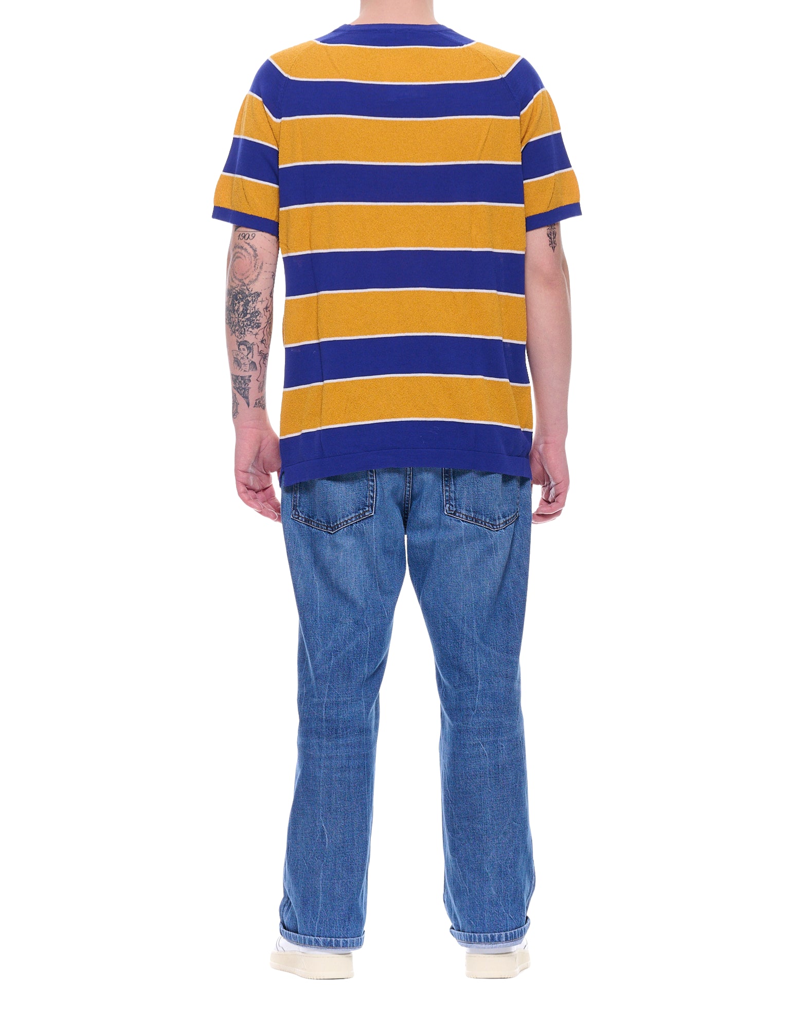 Gallia Men’s Striped Cotton Sweater Multicolor Made in Italy U0408 003 STRIPED