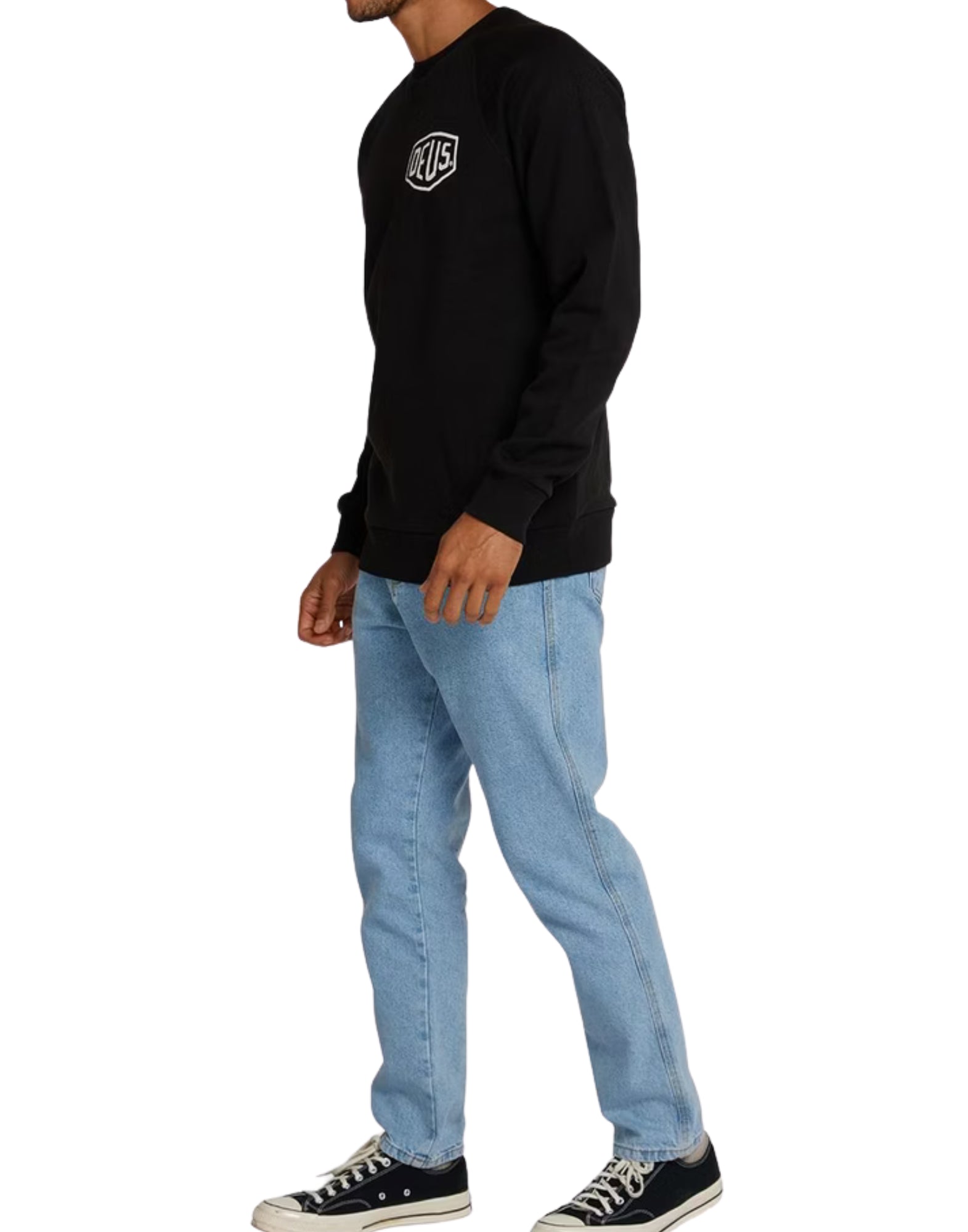 48259D BLACK SWEATER VENICE ADDRESS - FELPA - DEUS