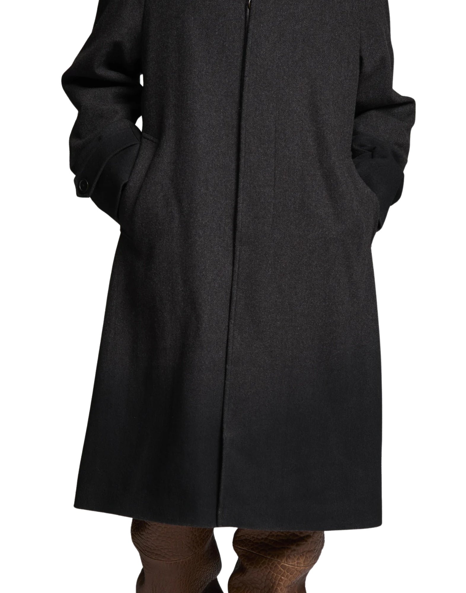 ARTHUR DARK BROWN COAT - Cappotti - PAURA