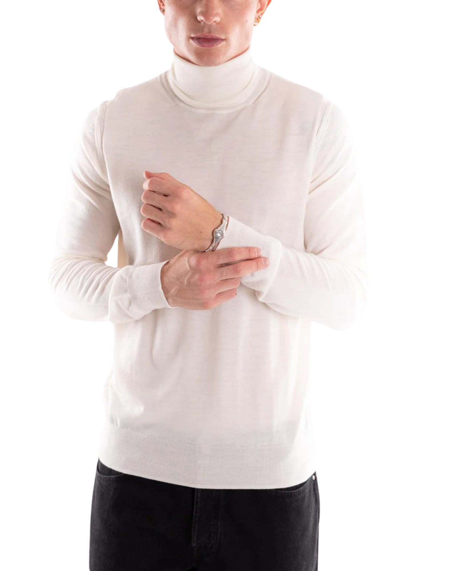 A034-1342 BEIGE SWEATER - Maglieria - Paolo Pecora