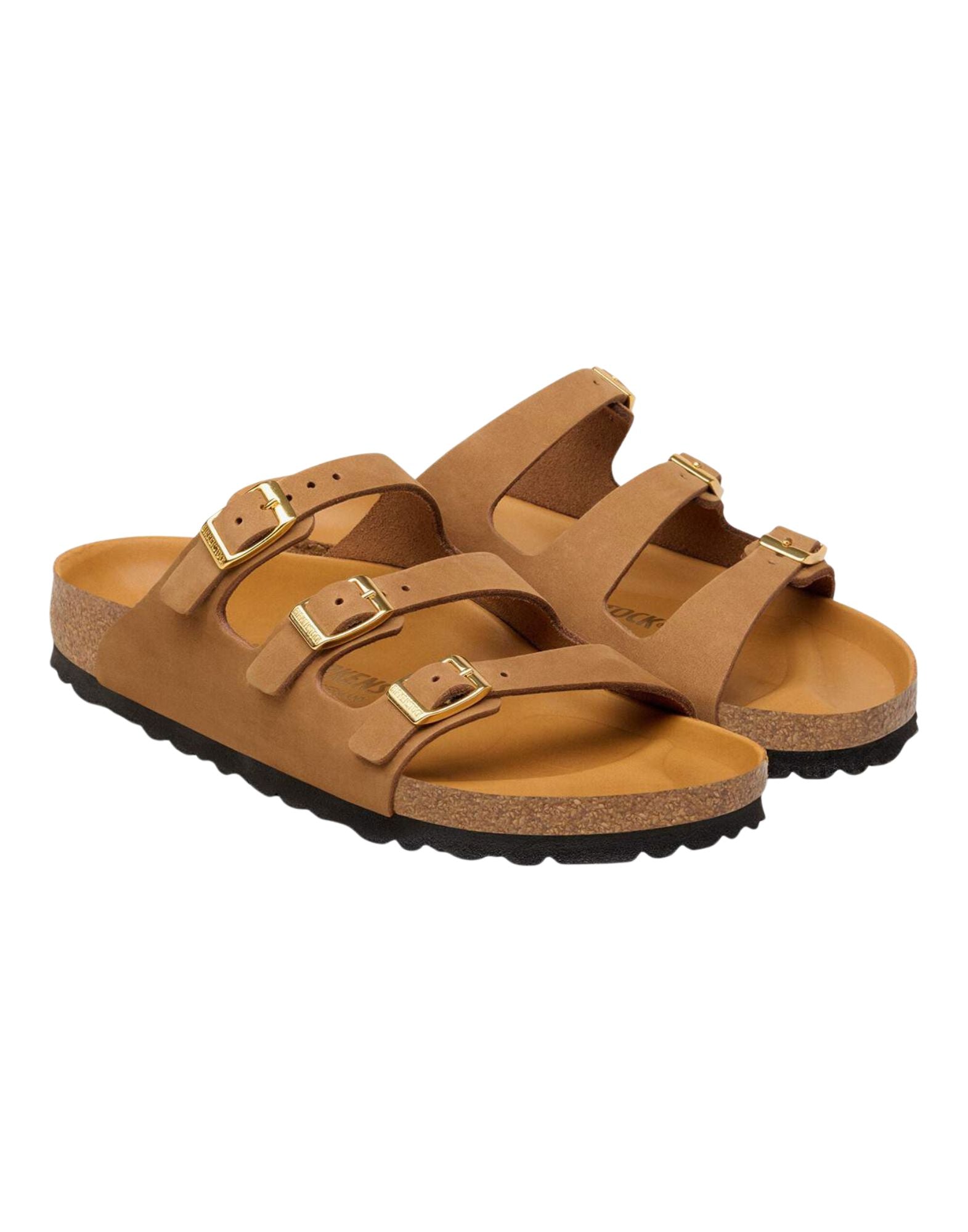Birkenstock Florida Fresh Sandals in Nubuck Leather Mink with Semi-Exquisit Footbed for Women, Made in Germany 1031867 MINK
