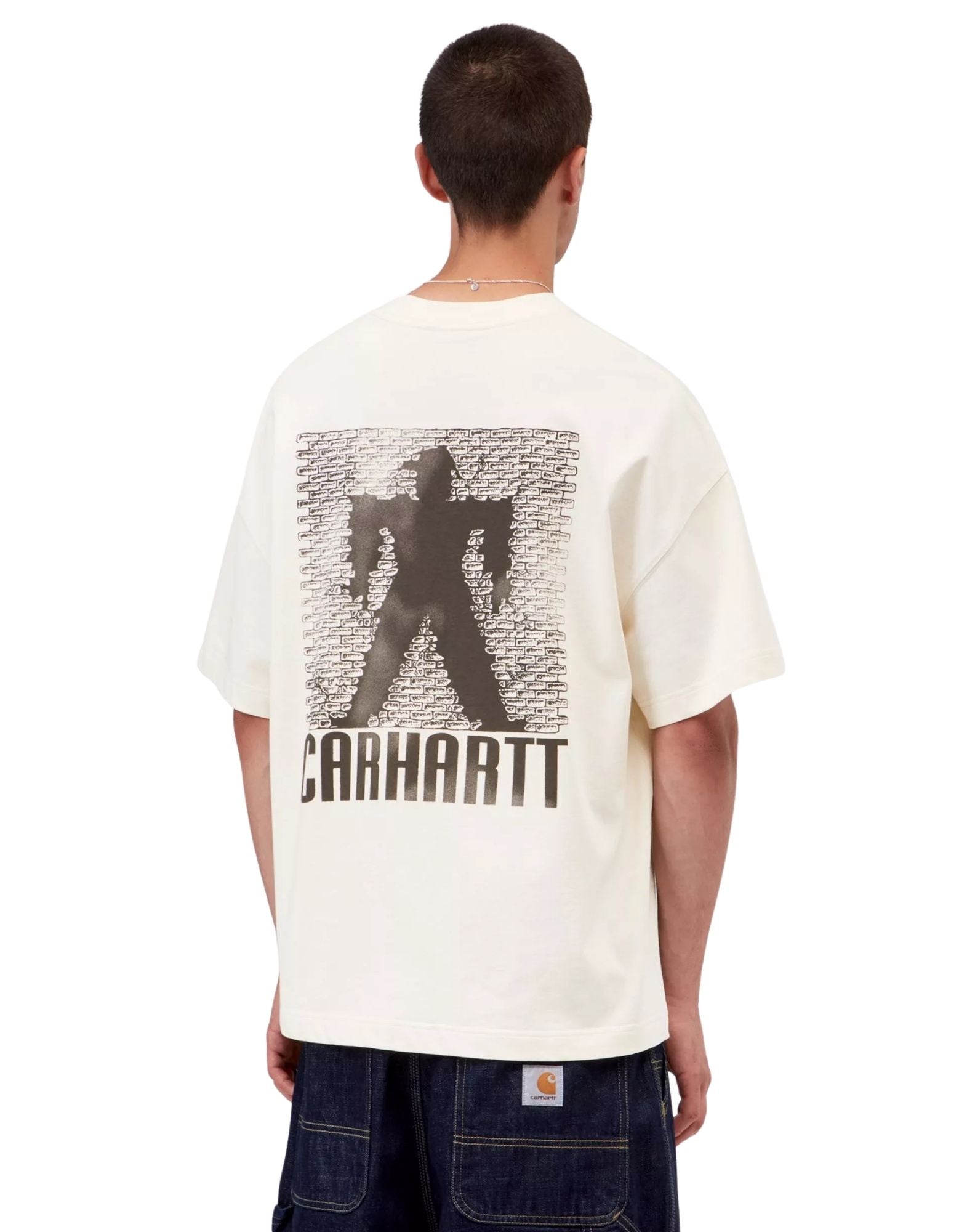 S/S „Bricky Man“-T-Shirt, im Wachsstein-Verfahren gefärbt