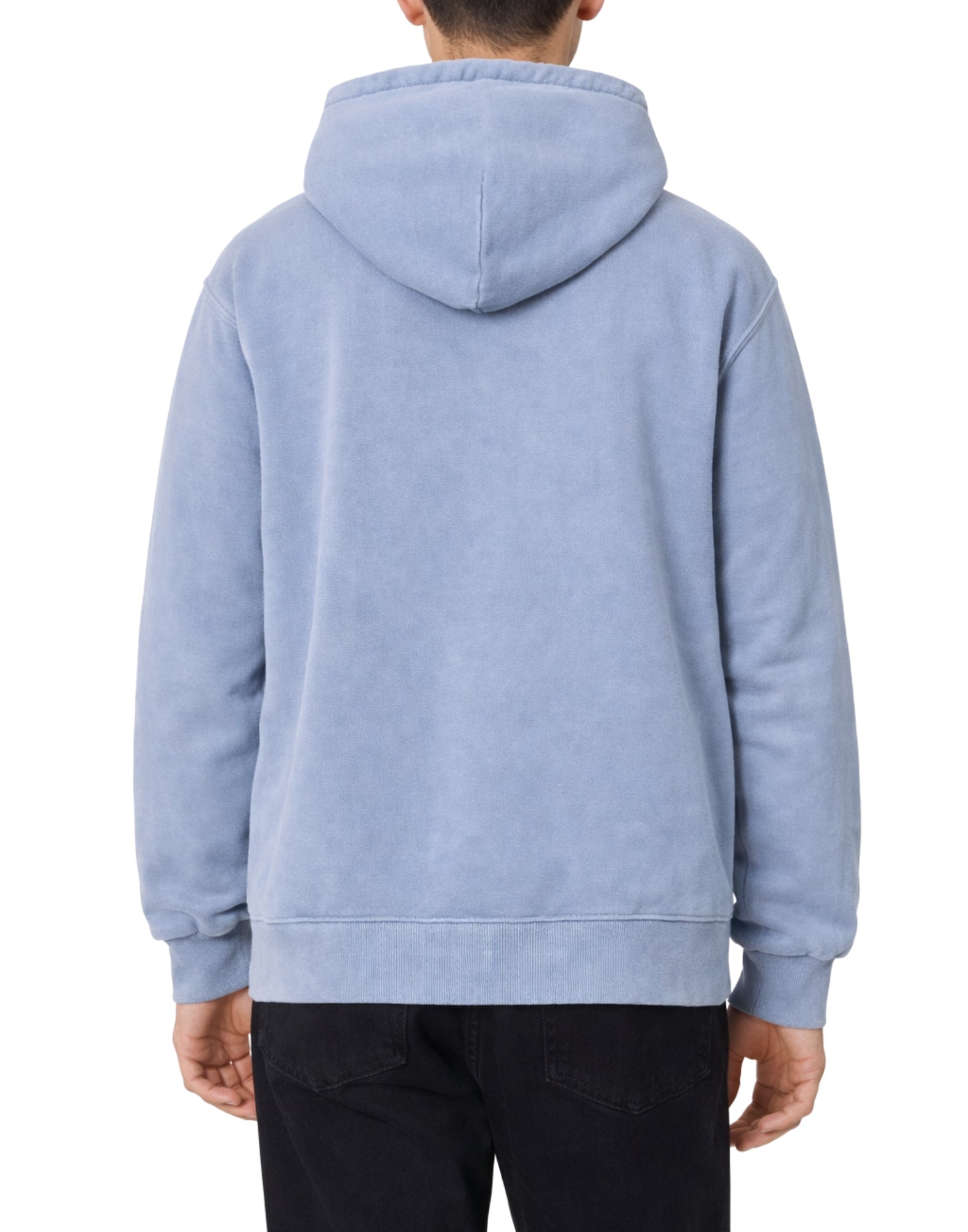 Carhartt WIP Hooded Nelson Sweatshirt Gentle Blue Garment Dyed Men’s I029963 3HXGD