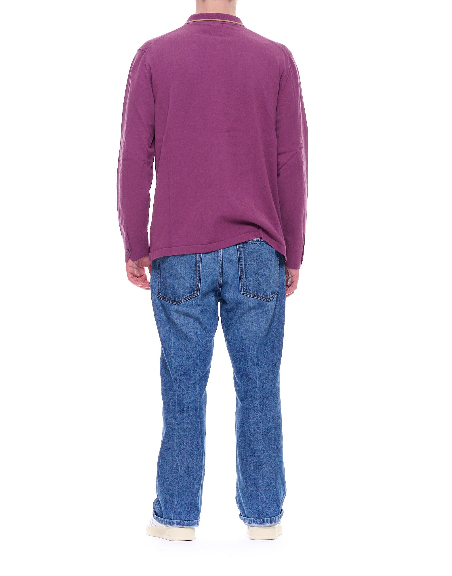 McLauren Long-Sleeve Button Polo – Burgundy GRAHAM