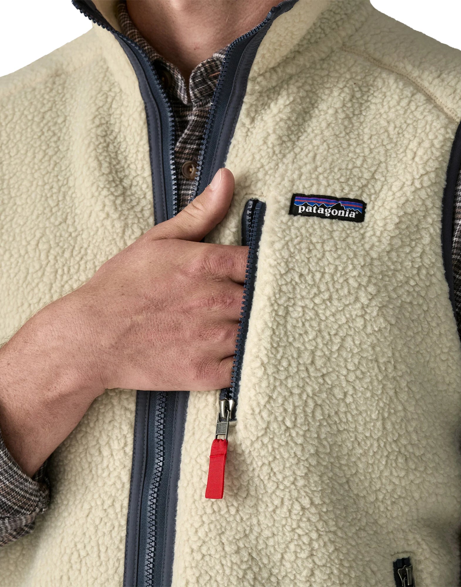 22821 PNSM weißer Retro -Stapelweste - Gilet - Patagonia