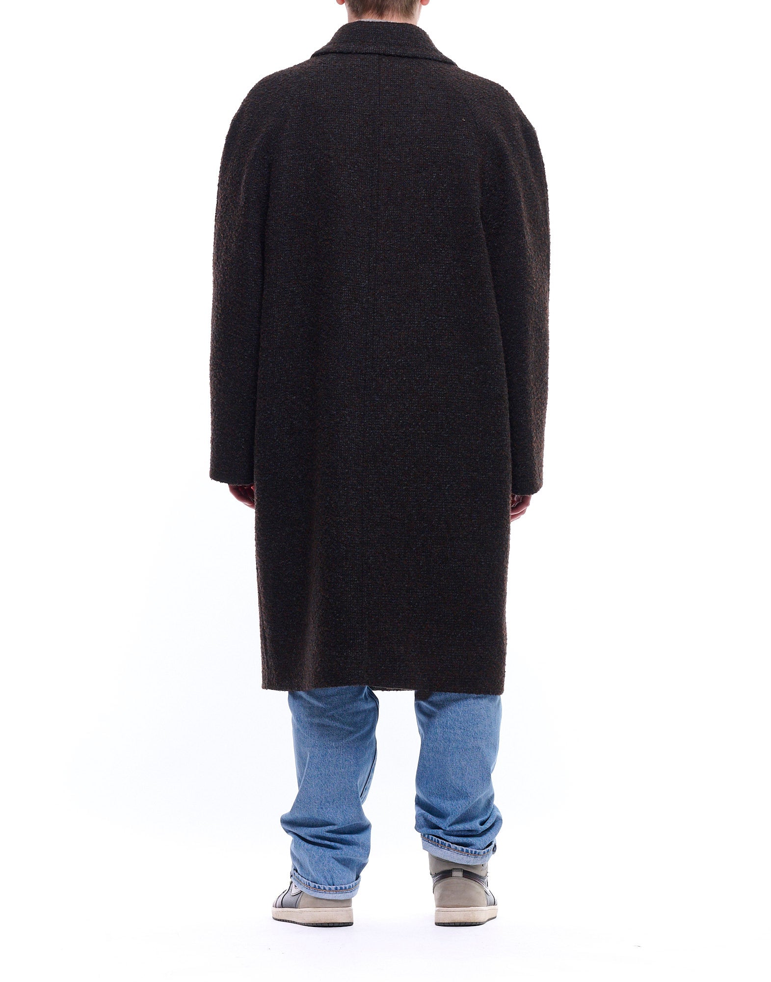 I726 3277 GREY/BROWN DOUBLE-BREASTED COAT - Cappotti - Hevo