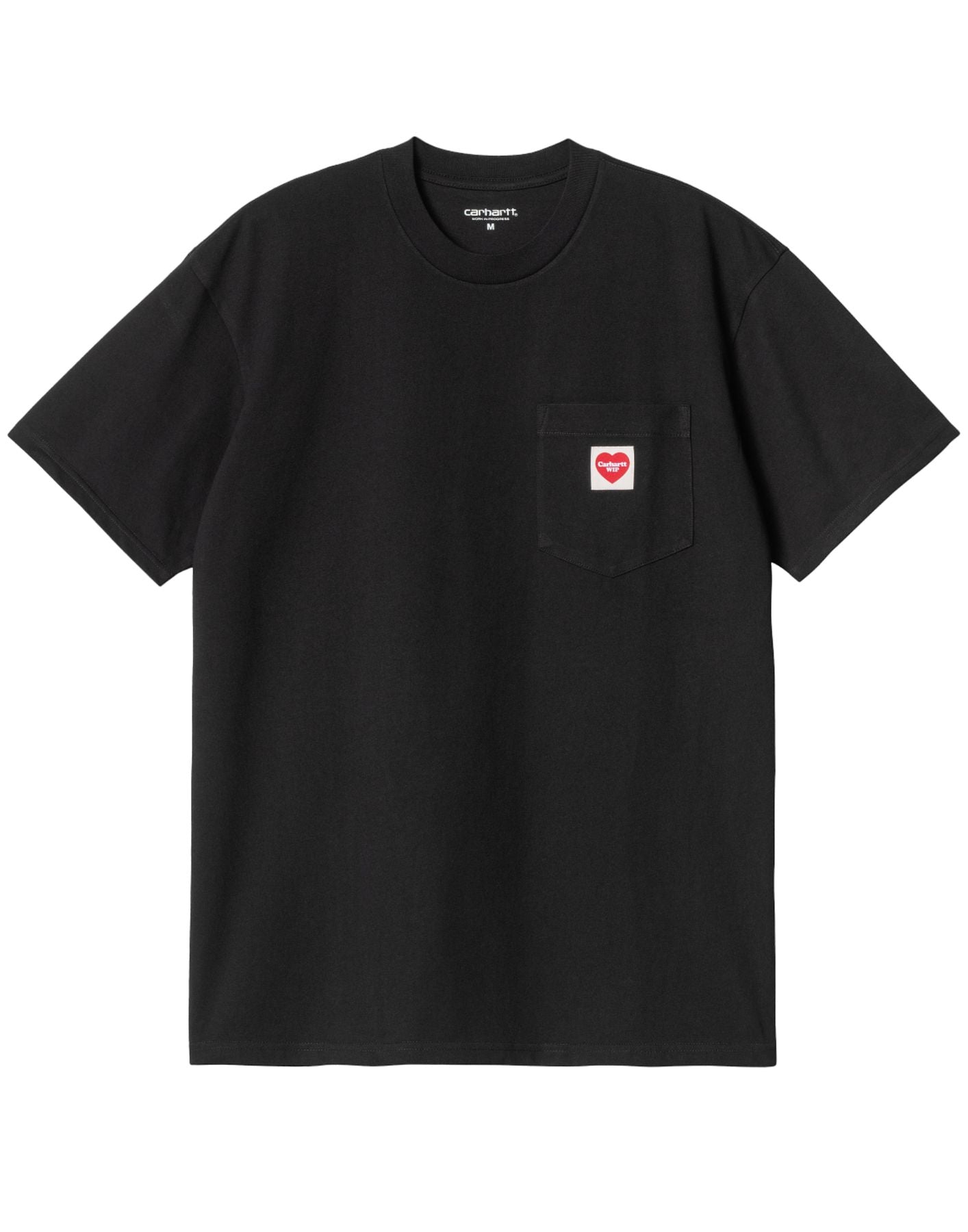 T-shirt man I032128 1V2XX POCKET HEART BLACK CARHARTT WIP