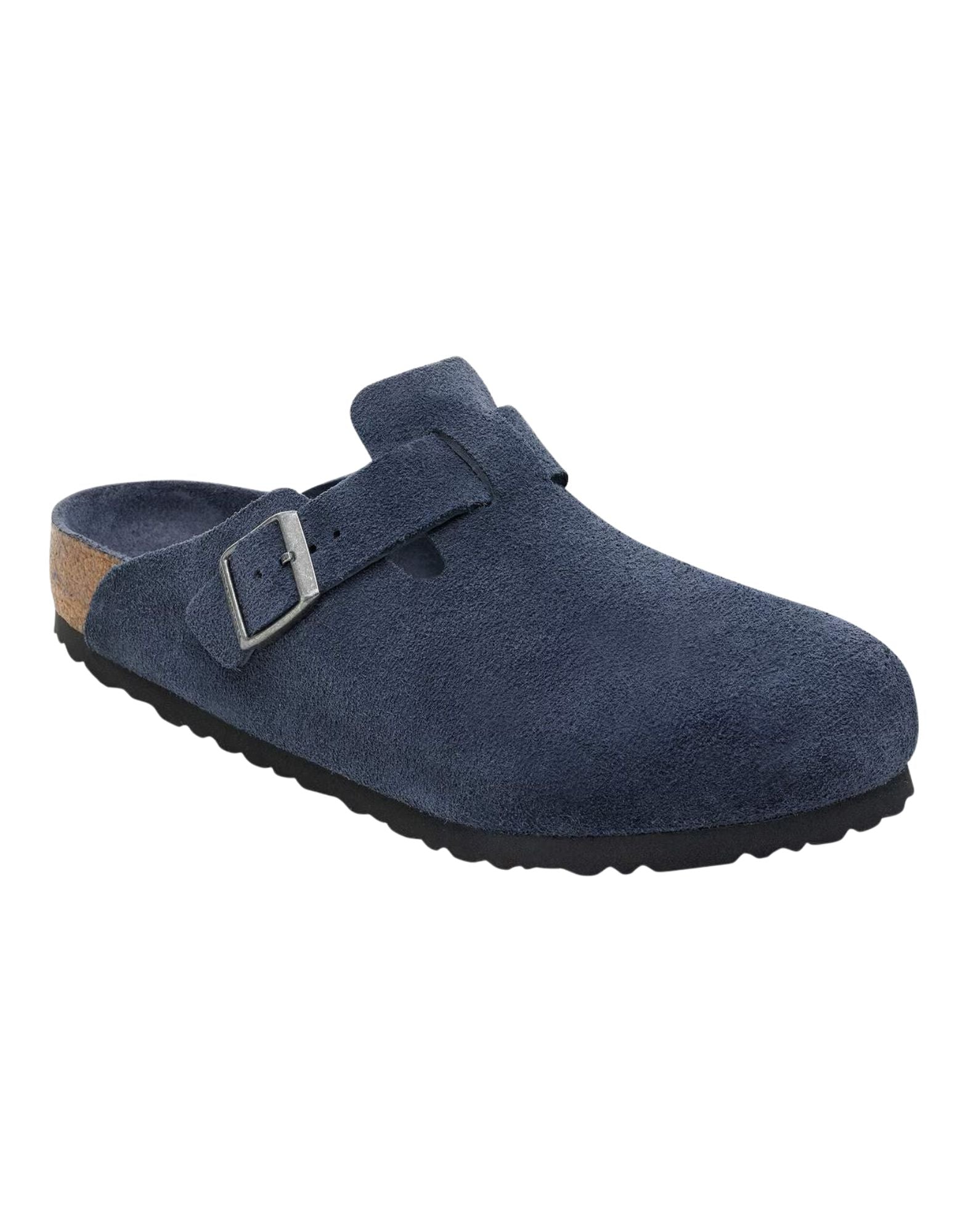 Birkenstock Boston Soft Footbed Clogs in Suede Leather New Navy Tonal with Anatomical Soft Footbed, Made in Germany 1030799 NEW NAVY MAN