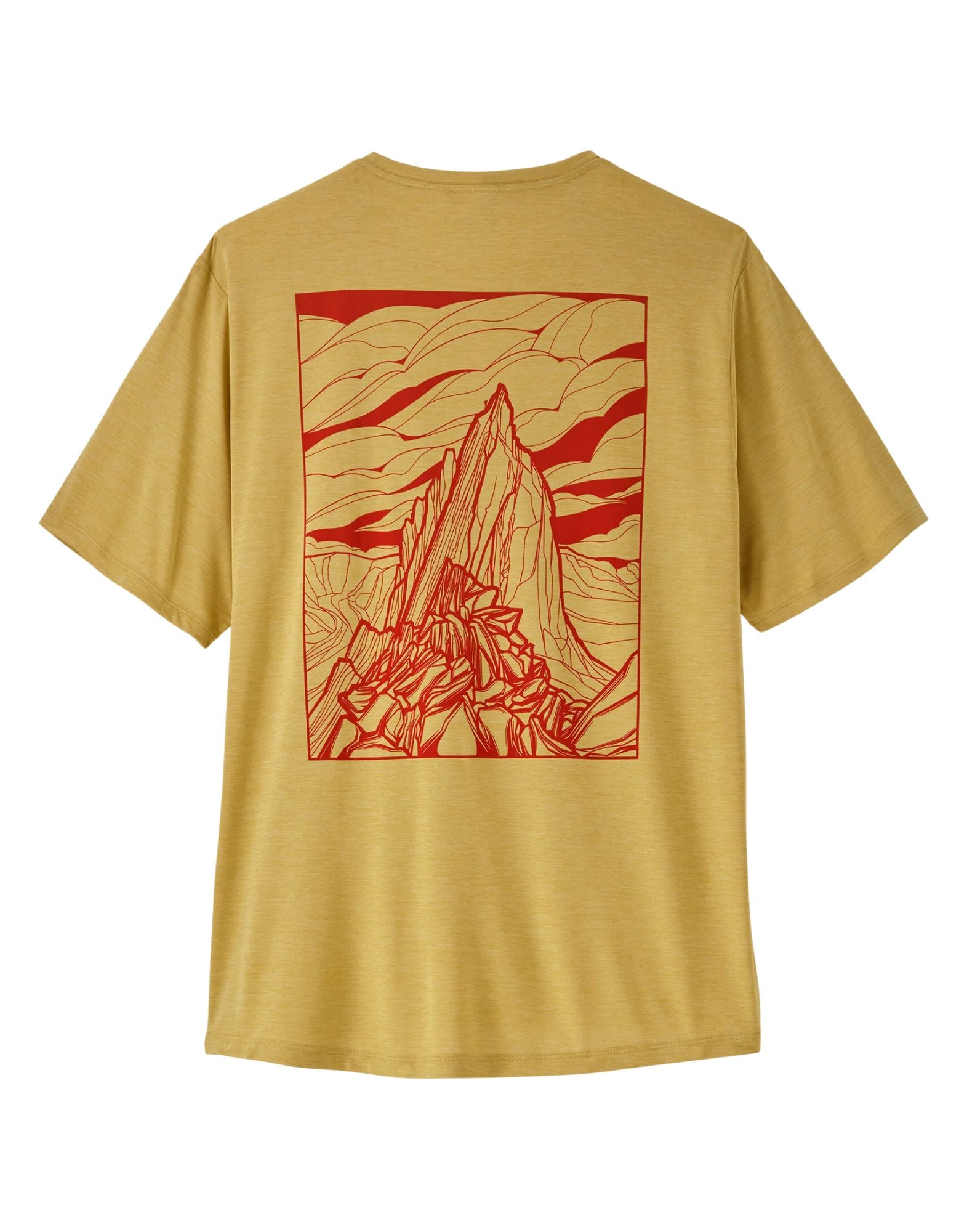 Patagonia Men’s Capilene Cool Daily Shirt Cloud Crag LMYX in Recycled Polyester 45477 LMYX LIMESTONE YELLOW