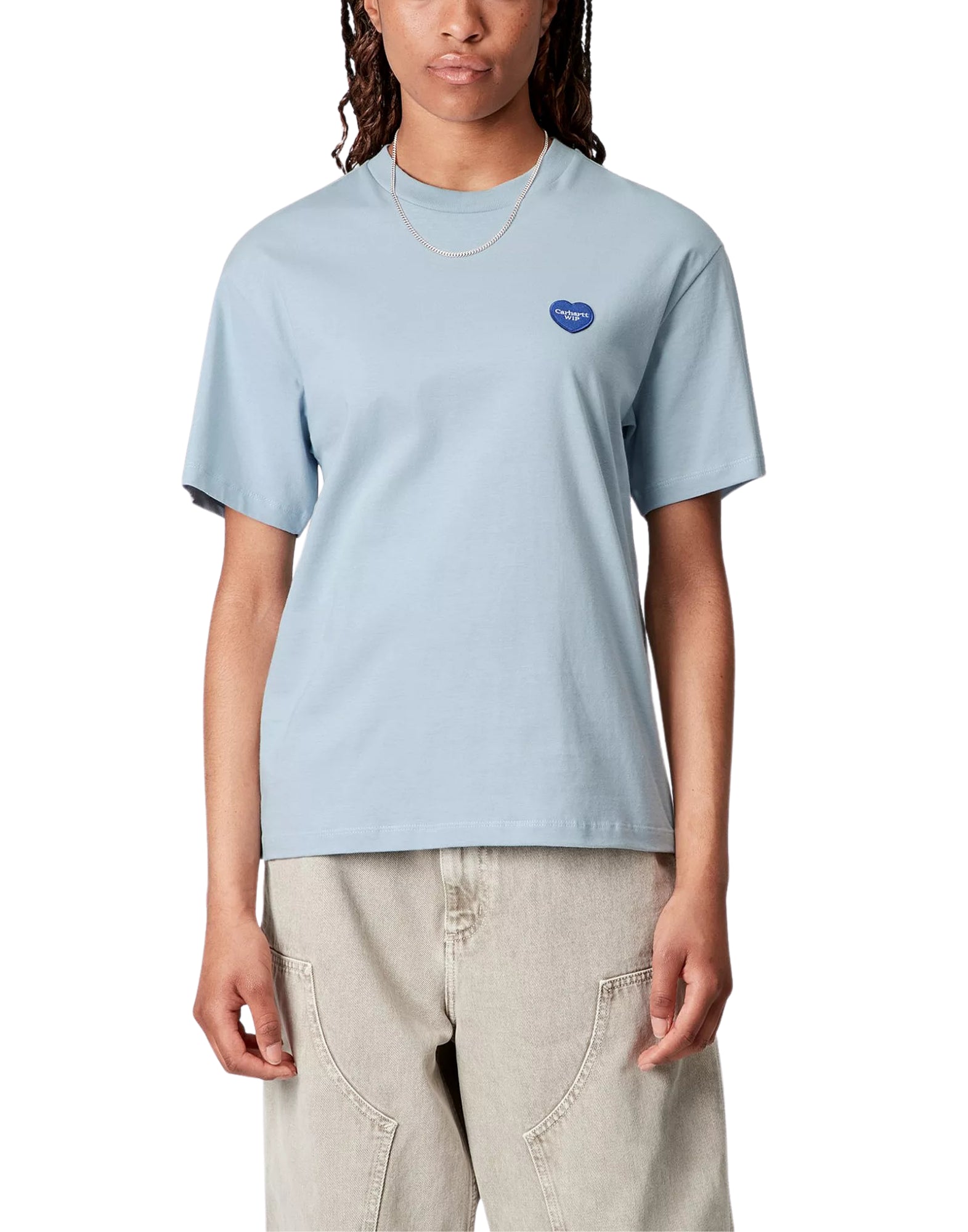 T-shirt woman I035259 0N1 HEART II HARTT BLUE FOG CARHARTT WIP