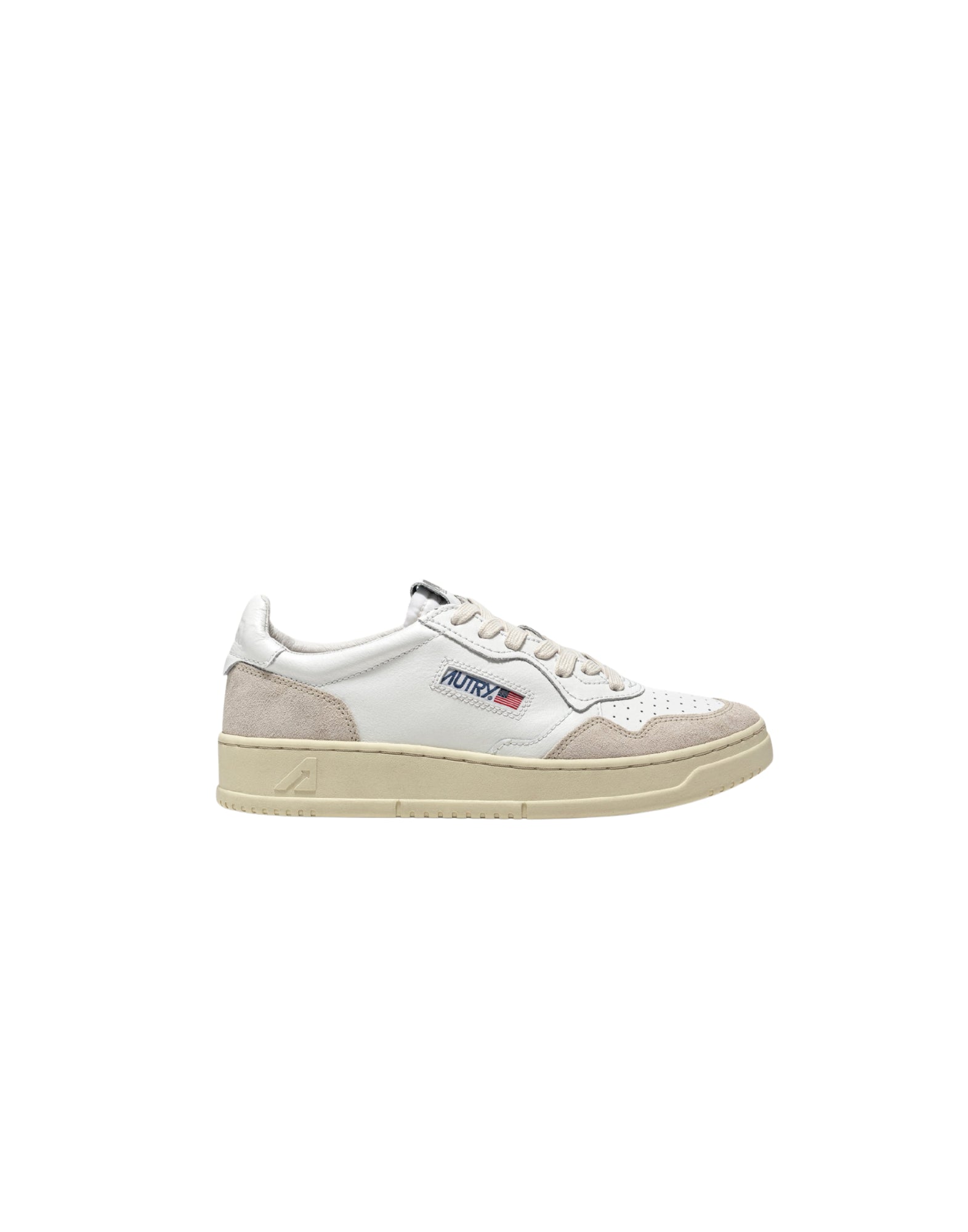 AULW LS33 LEAT7WHITE MEDALIST LOW - Scarpe - Autry
