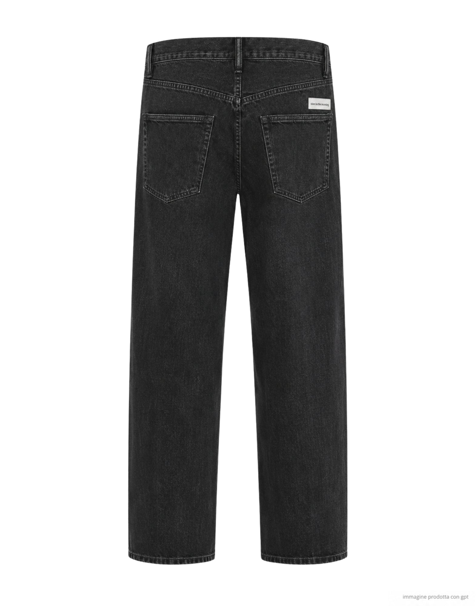 Pantaloni larghi Albert a 5 tasche, neri