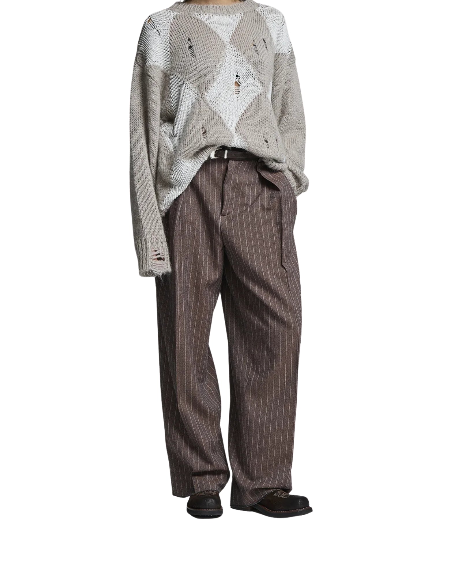 ORFEI DOVE GREY SWEATER - Maglieria - PAURA