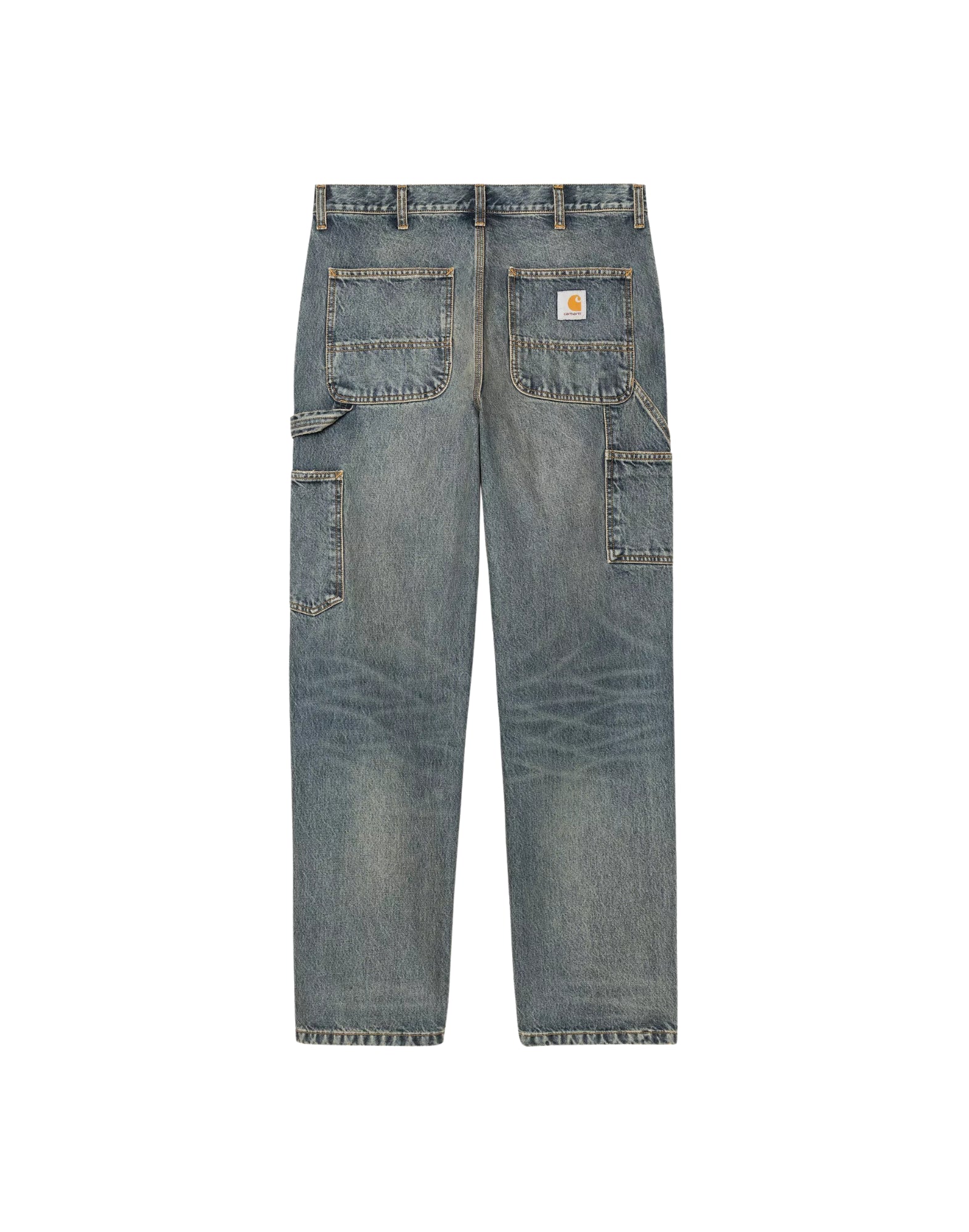Carhartt WIP Pantalon à genou simple – Pantalon de travail Smith Denim 13,5 oz I032024 01Q32 SINGLE KNEE 'SMITH' DENIM BLEU