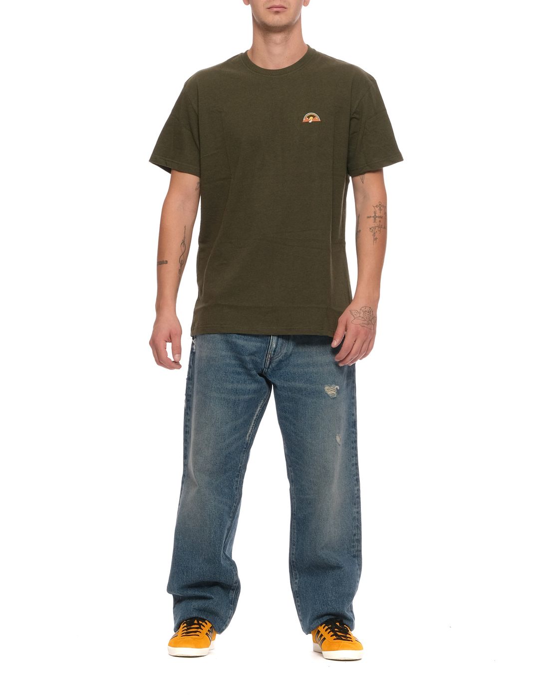 T-shirt pour l'homme 1296 Army-mel REVOLUTION