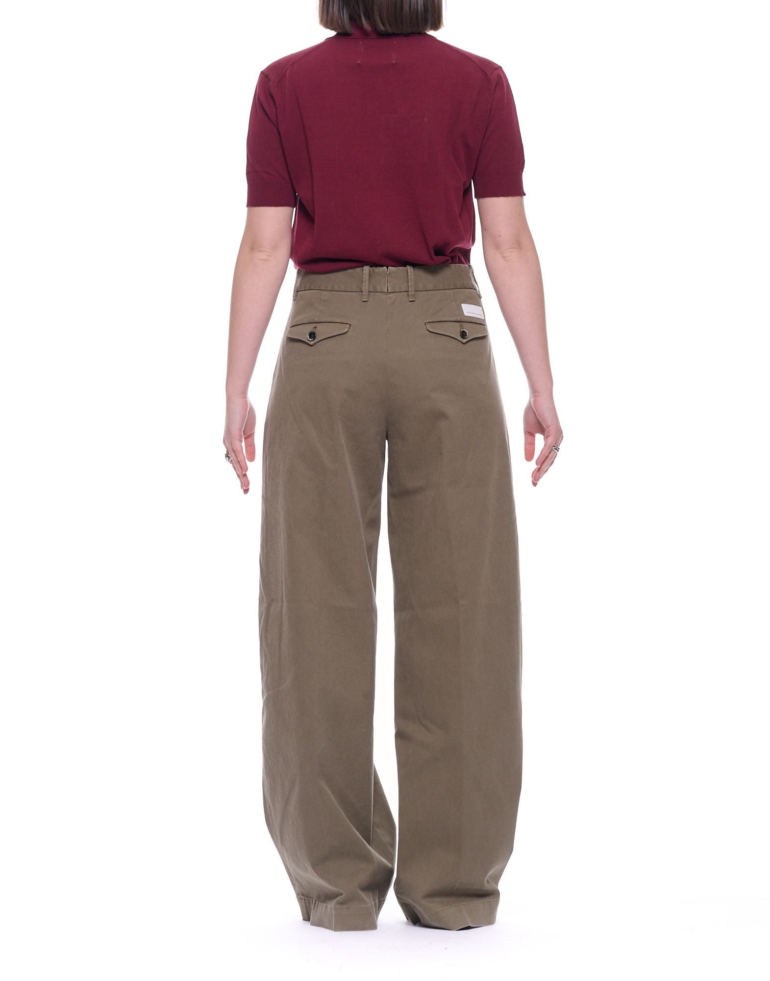 Nine In The Morning Pantalón Mujer Nancy Algodón Oliva NAN245Q A13 OLIVA