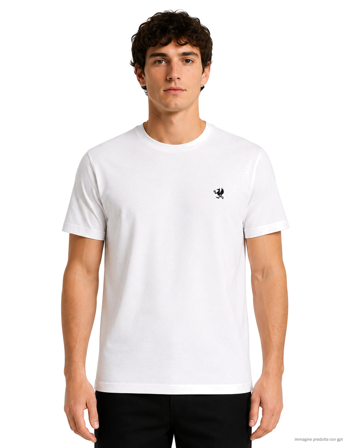 T-shirt homme manica corta premium blanc