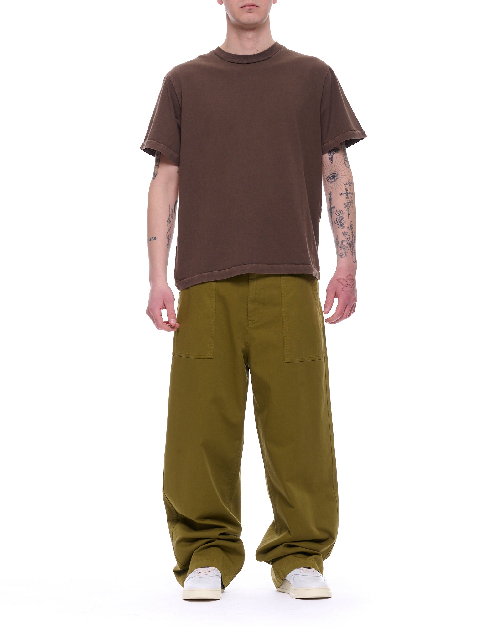 Cellar Door Sasha Oversized Vintage Replica Trousers in Washed Cotton  Unisex 910550 F126 72 GREEN