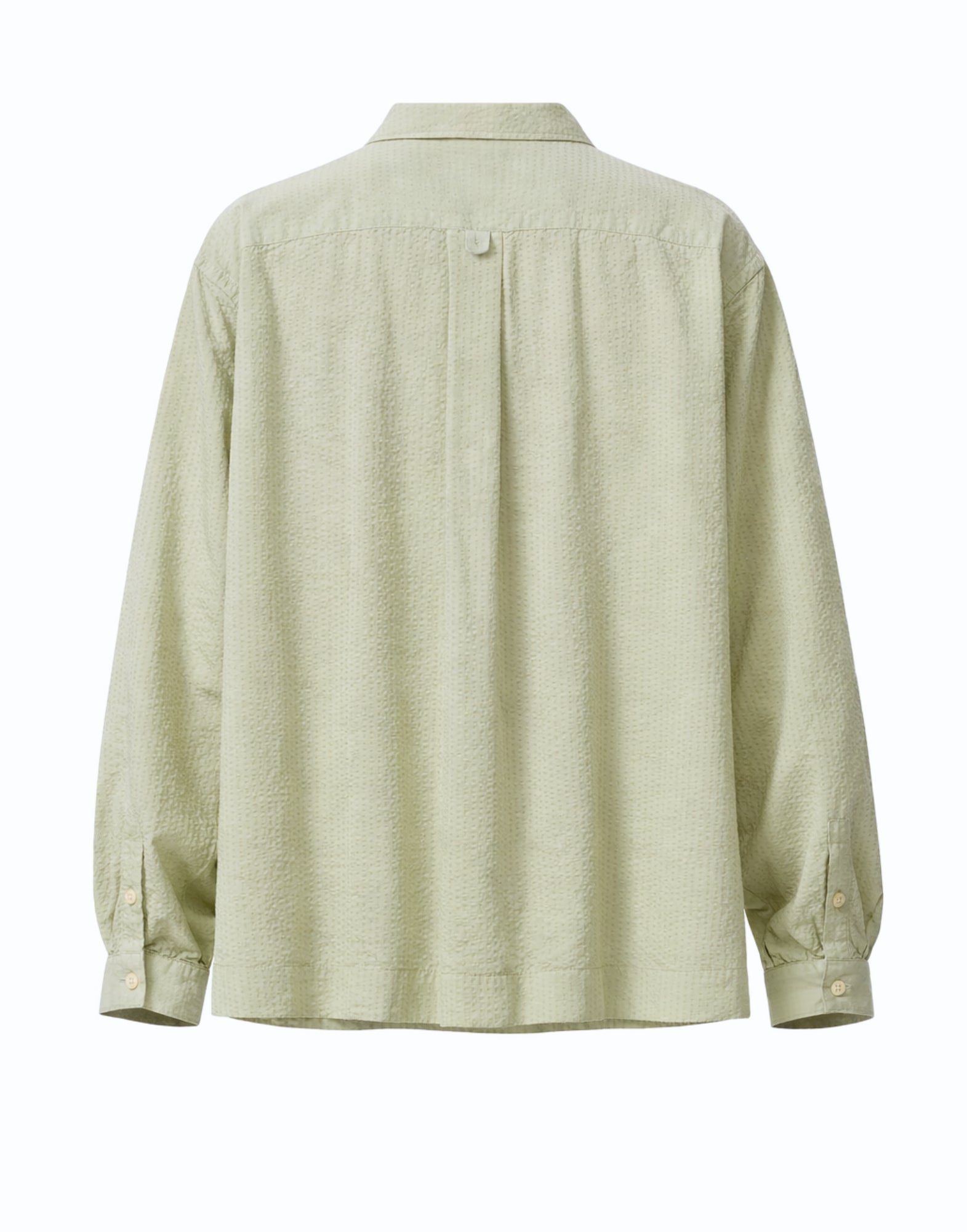 Tintoria Mattei Men’s Textured Cotton Shirt Light Green RKS THZ AT5