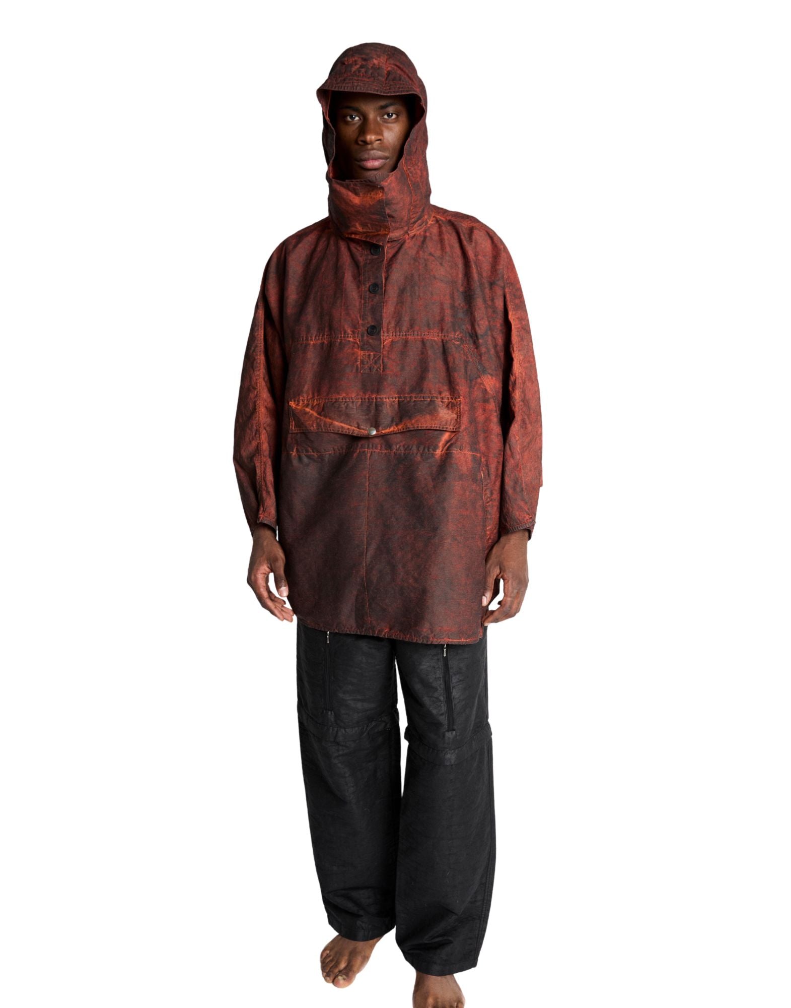 Origine de la ligne Scirocco Cape Etna en Batavia finition résine – Vêtements de travail en chanvre teints en pièce fabriqués en Italie MANTELLA SCIROCCO ETNA