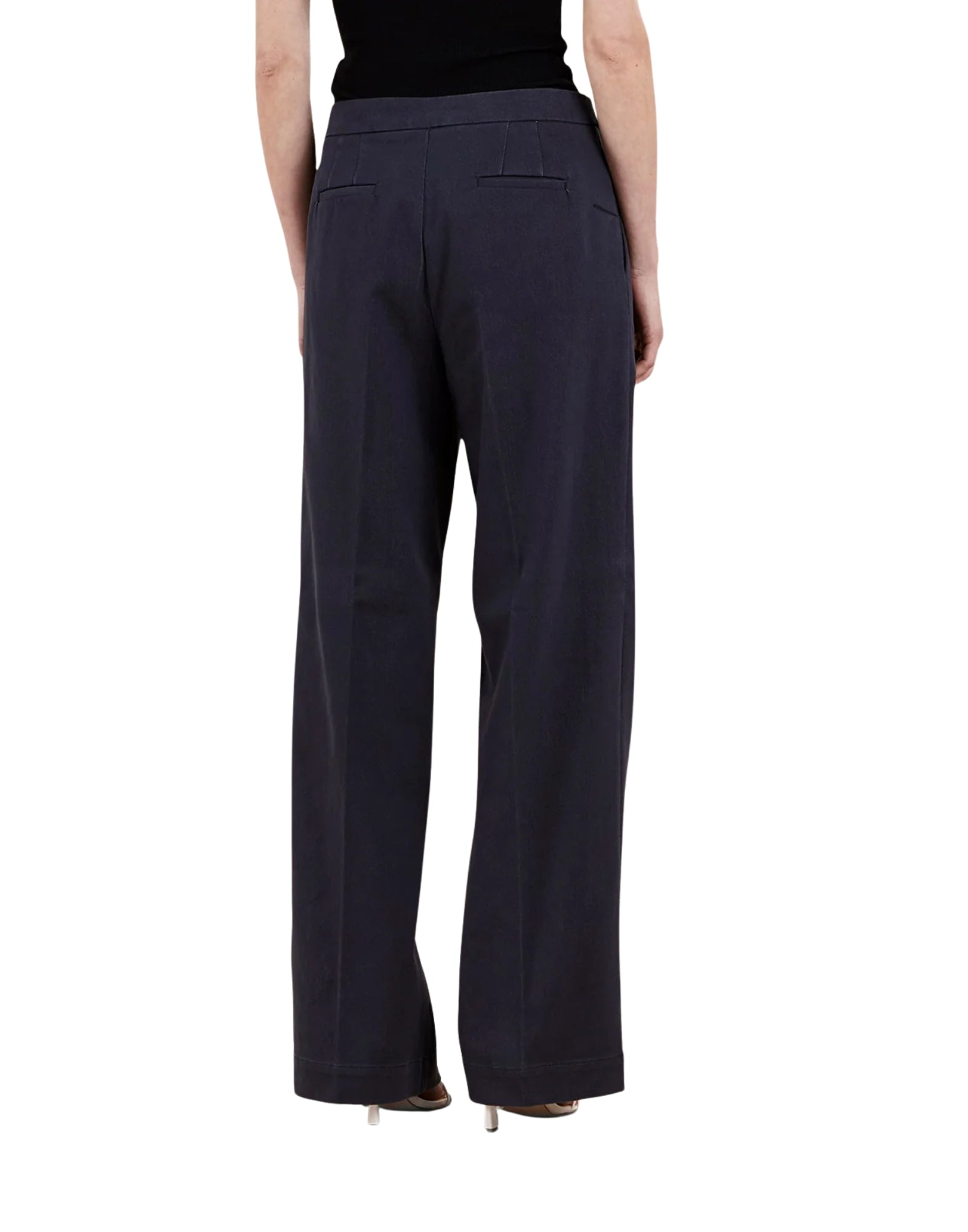 CRUNA Blue Cora Cotton Gabardine Pants Women Made in Italy CORA 2405 NOTTE