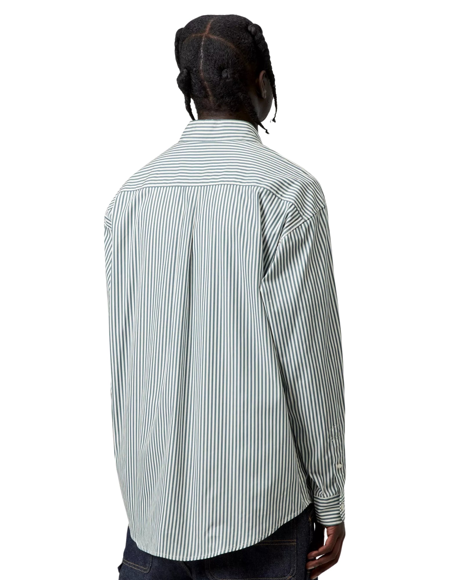 I035952 3NWXX  WHT/BLU STRIPED DALDRY SHIRT - CAMICIA - CARHARTT WIP