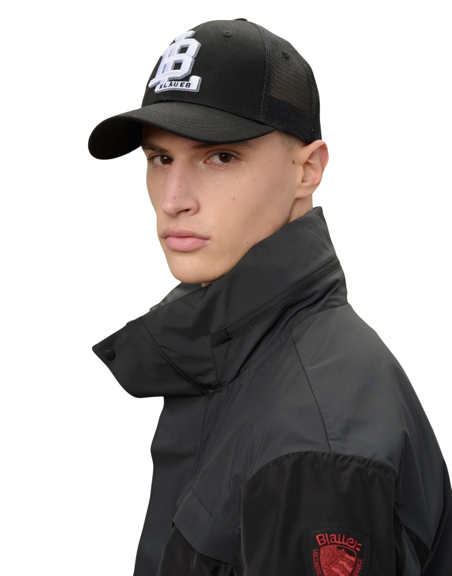 Blauer Merton Lightweight Baseball Cap Black with Embroidery & Mesh Back (Unisex) 26SBLUA4468-007527 999