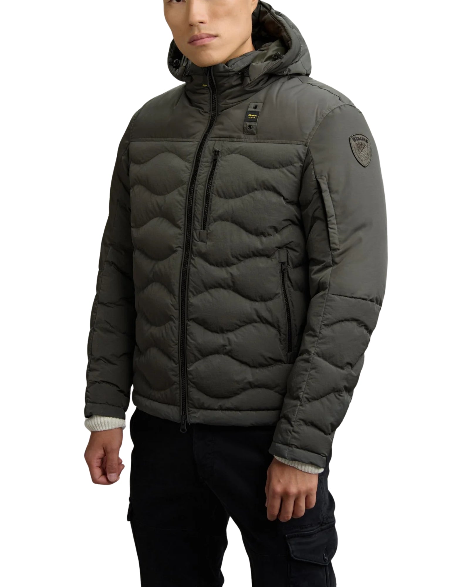 25BLUC02152 7287 678 GREEN - Giacche - Blauer