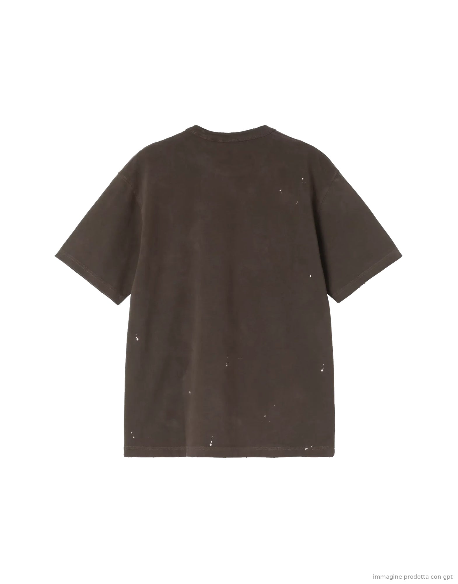 Painter T-Shirt Tobacco destroy wash, splatter