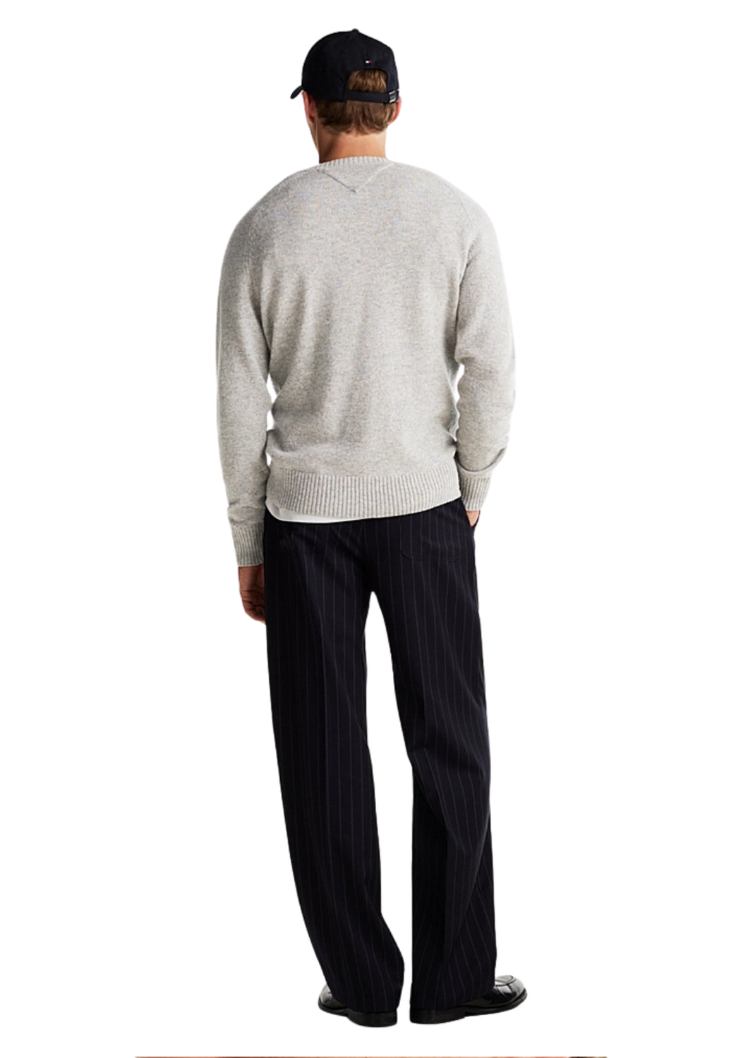 36535 P61 GREY LAMBSWOOL SWEATER - Maglieria - TOMMY HILFIGER