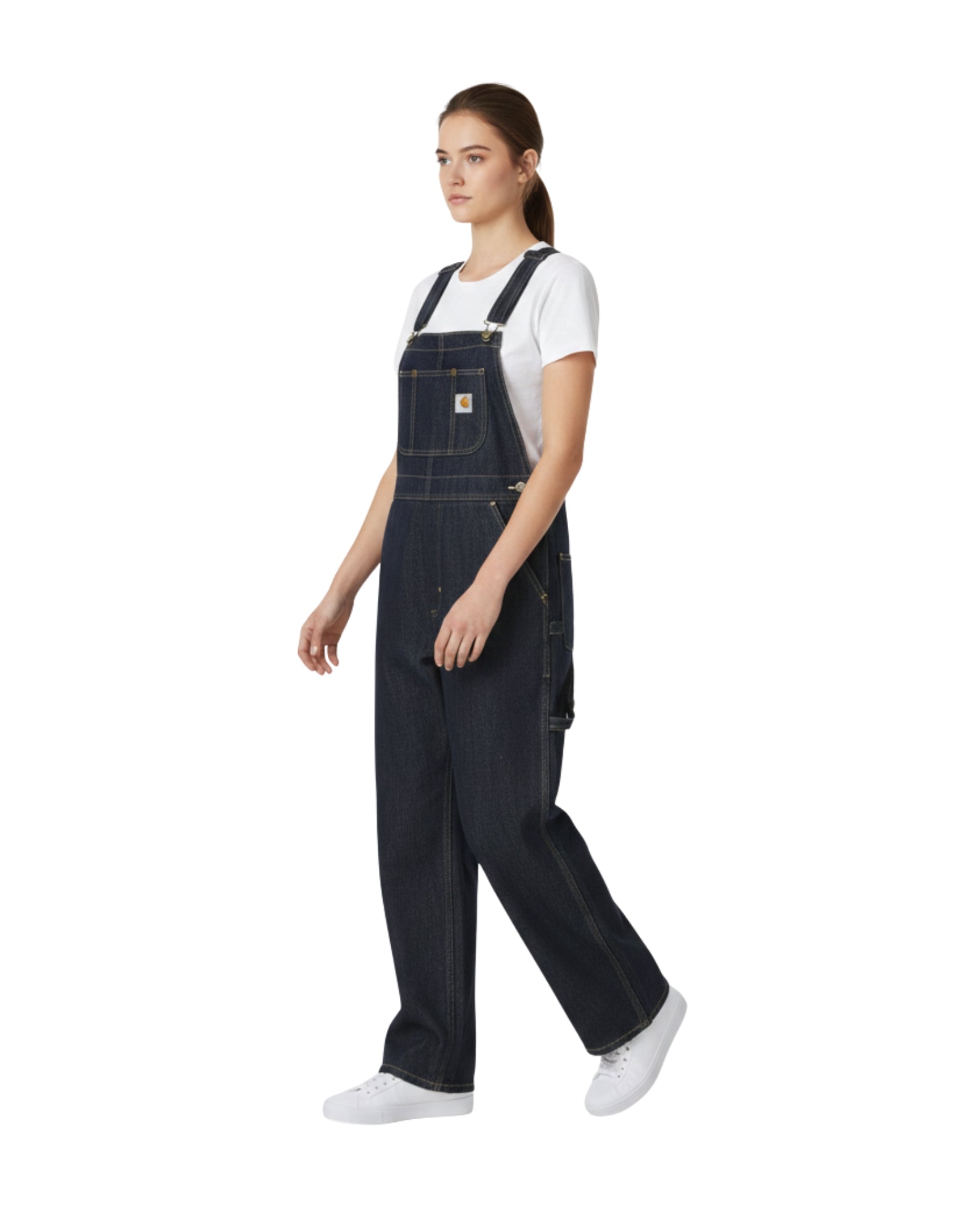 Carhartt WIP Women’s Bib Overall Straight Denim Blue Rinsed I036597 0102