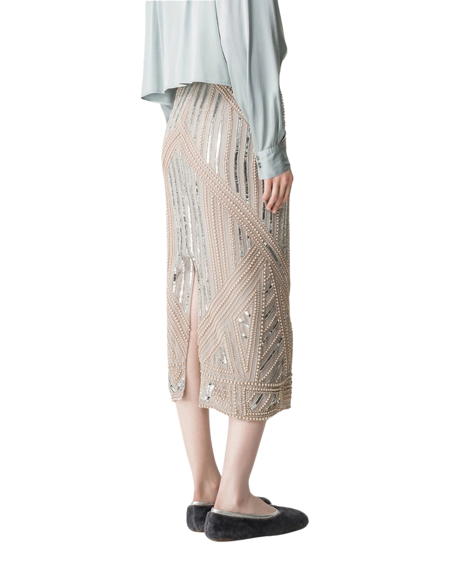 14379 JUPE ARGENTÉE - Gonne - FORTE_FORTE