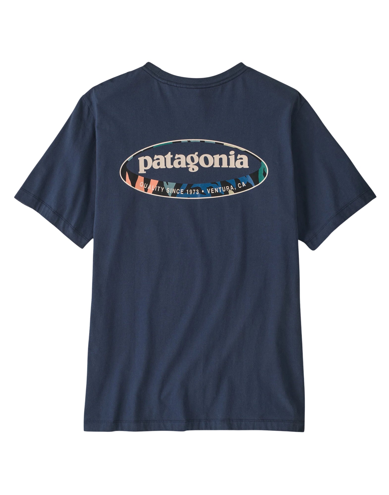 Patagonia 95 Oval Logo T-Shirt New Navy Kaleido Men’s 37847 NNKO