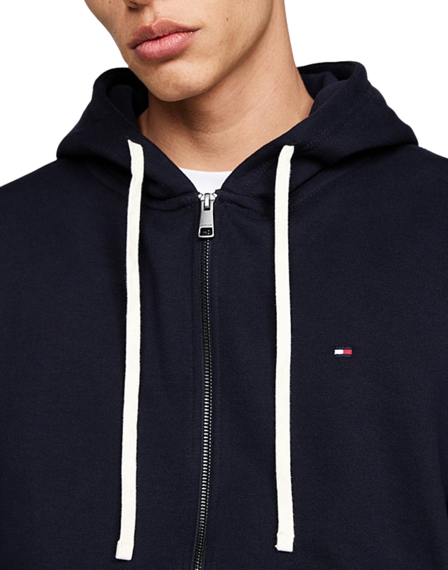 37234 DW5 BLAUER FLEECE-HOODIE - Felpe - TOMMY HILFIGER