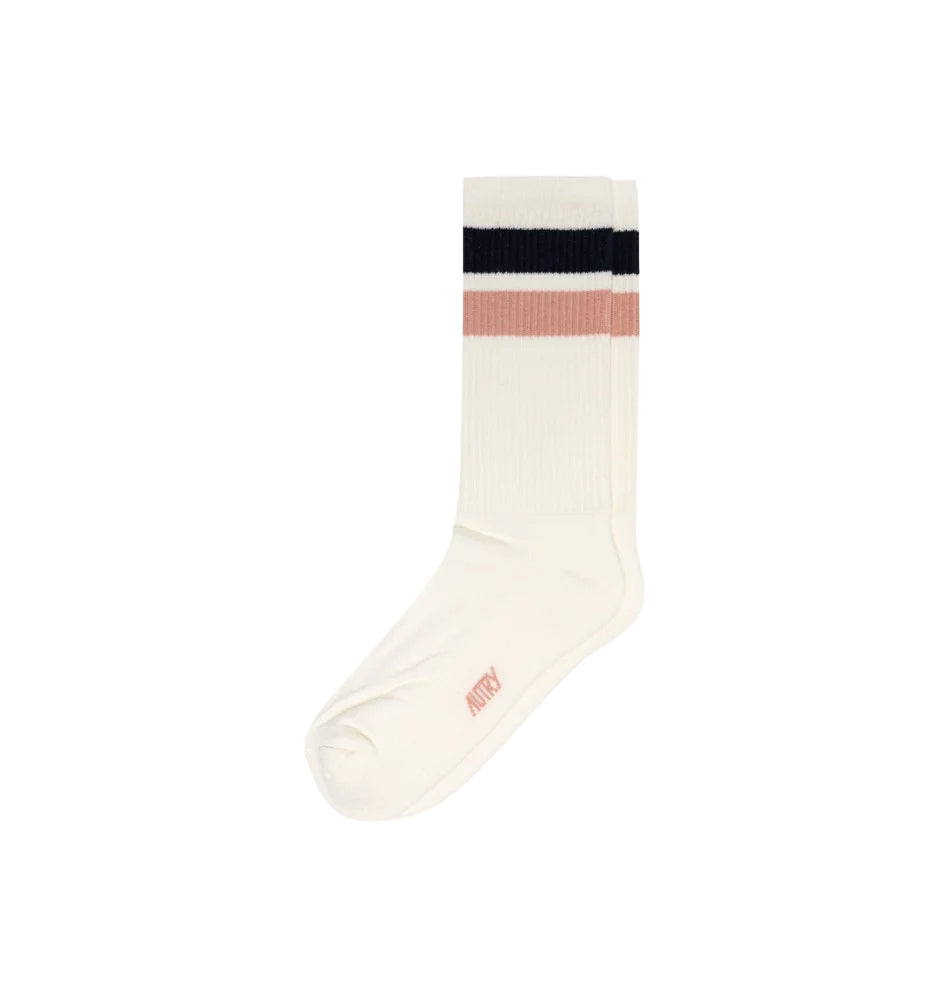 Socks unisex SOPU R8S8 SOCKS MAIN UNISEX STRIPES CREAM/POWDER Autry