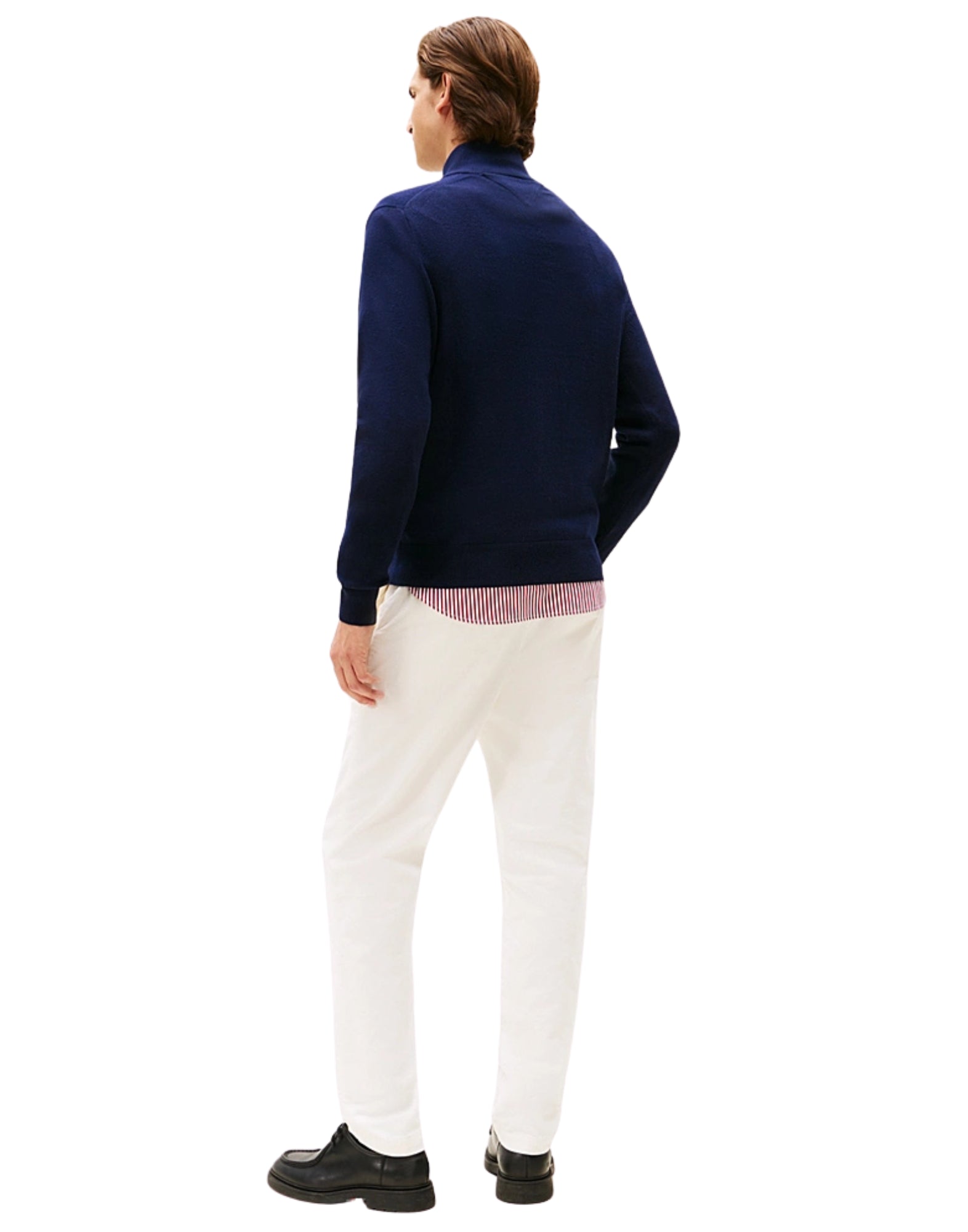 28049 DW5 BLU ZIP FINTO CASHMERE - Maglieria - TOMMY HILFIGER