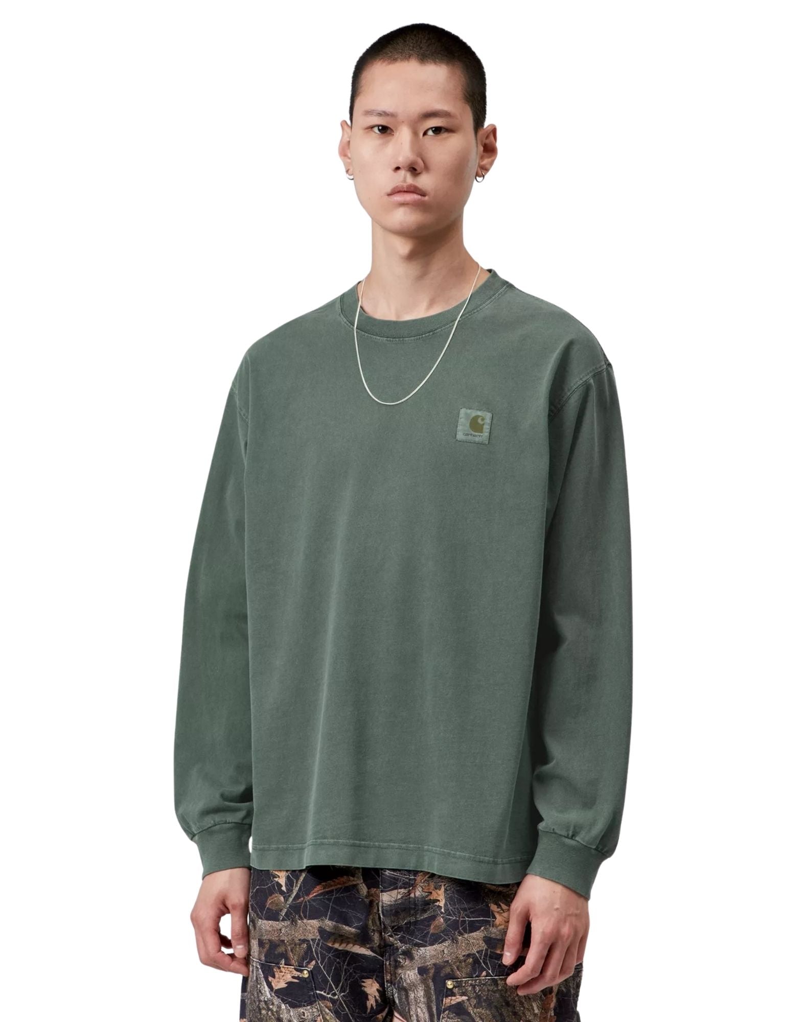T-shirt L/S Vista « Dark Scarab », teint en pièce