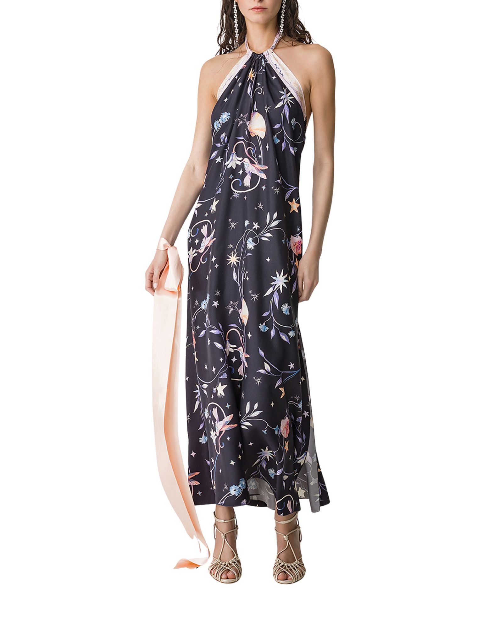 Forte Forte Long Elegant Deliverance Print Dress Midnight Women’s 14923 MY DRESS MIDNIGHT
