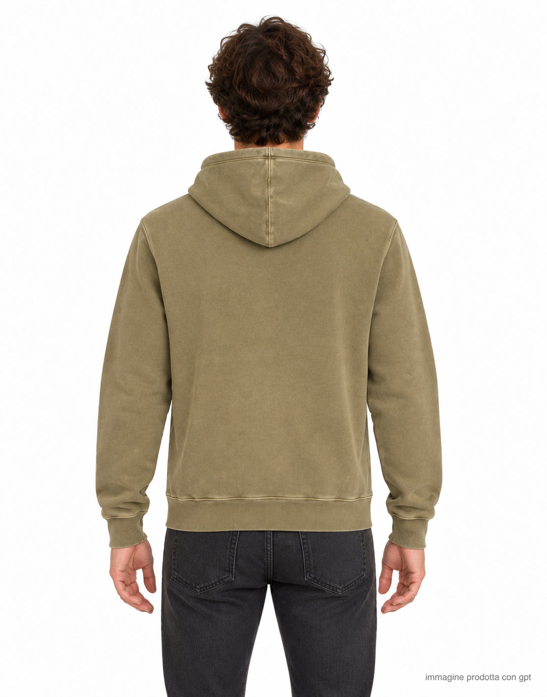 Shield GD Zip Hoodie Olive Green Garment Dye