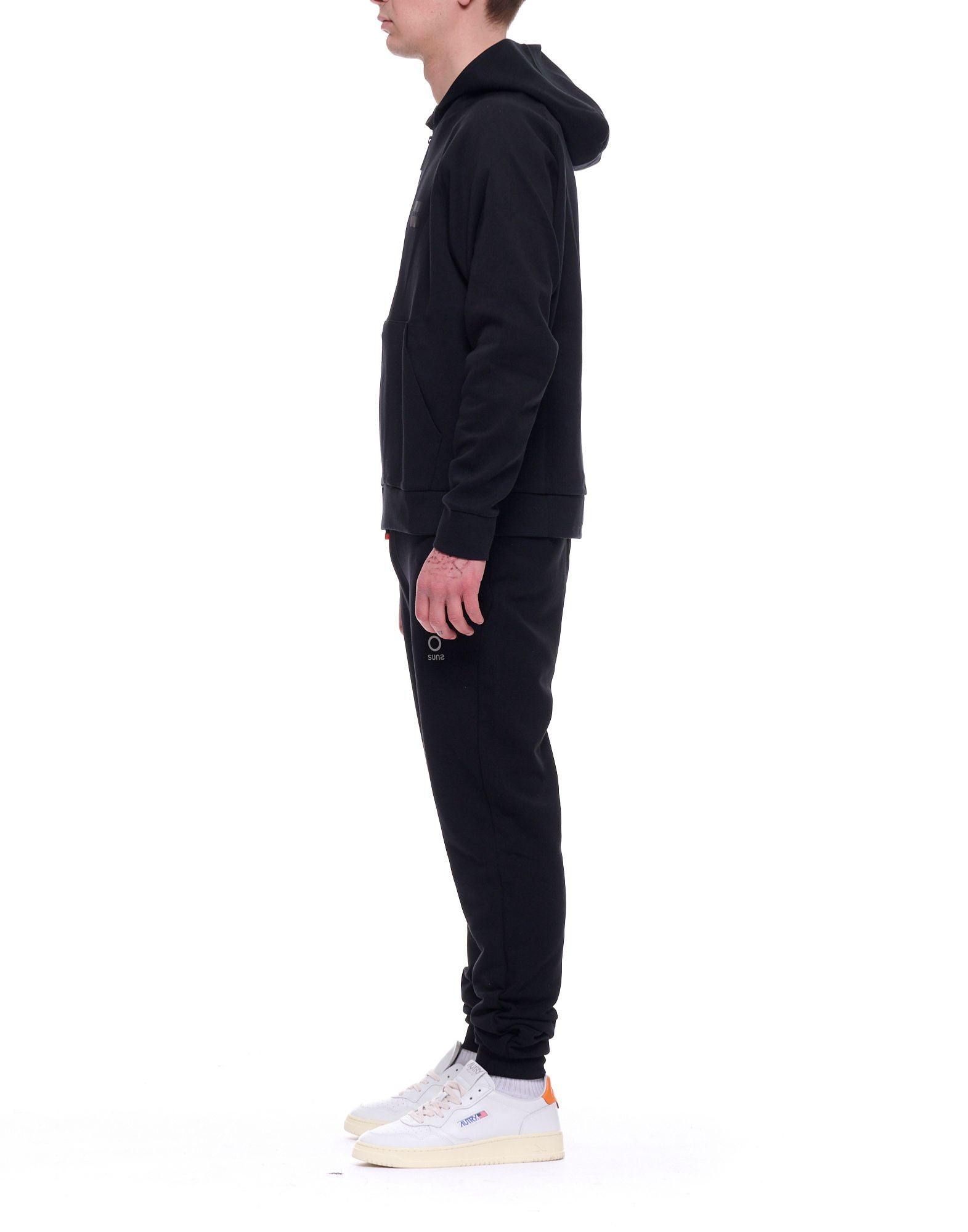 Outhere Aura Zip Hoodie Sudadera con capucha y cremallera completa en mezcla de algodón negro para hombre 4654M112B209-26046 1749 AURA ZIP
