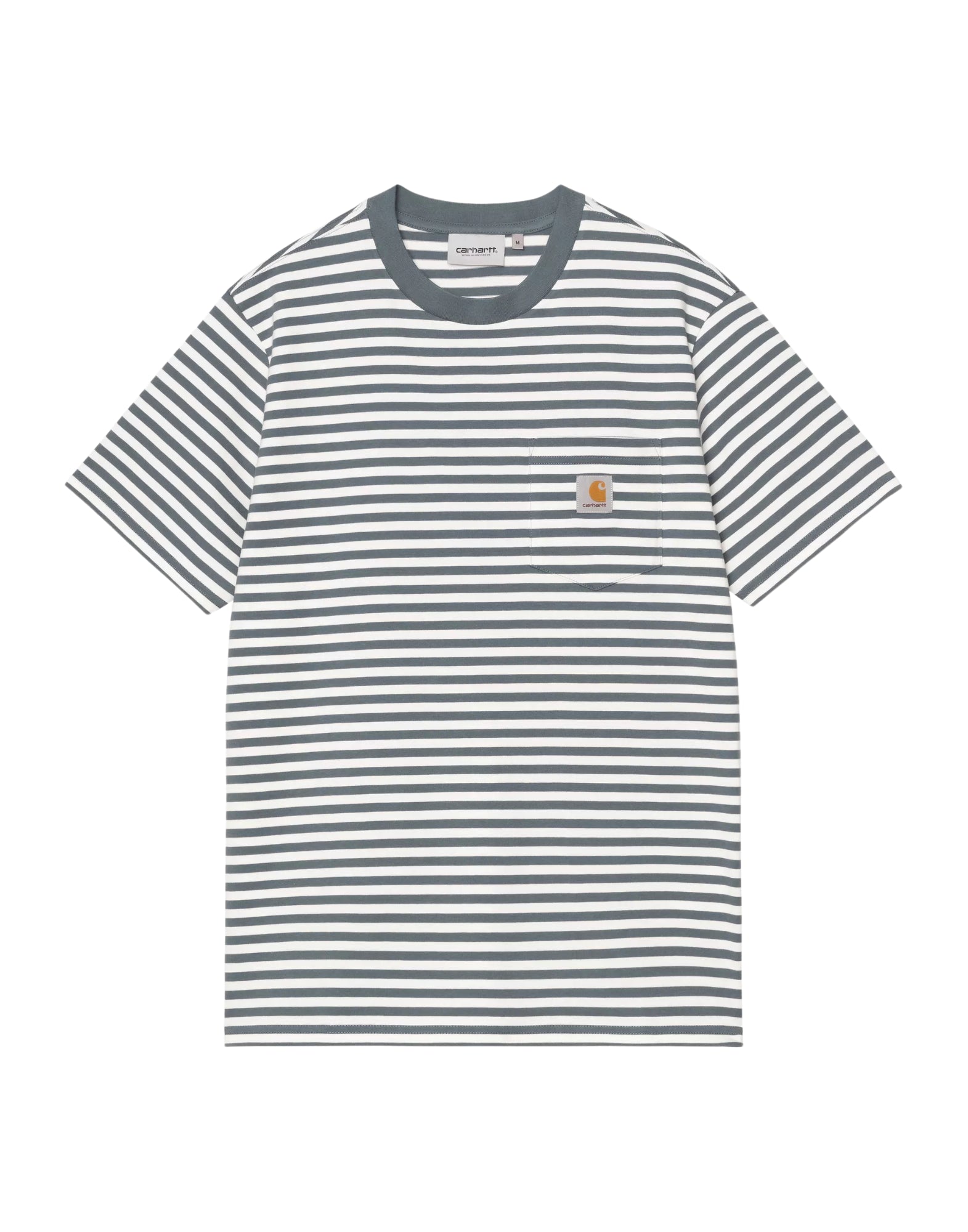 Carhartt WIP S/S Ezra Pocket T-Shirt Ezra Stripe Cozy Blue Men’s I036179 3KWXX