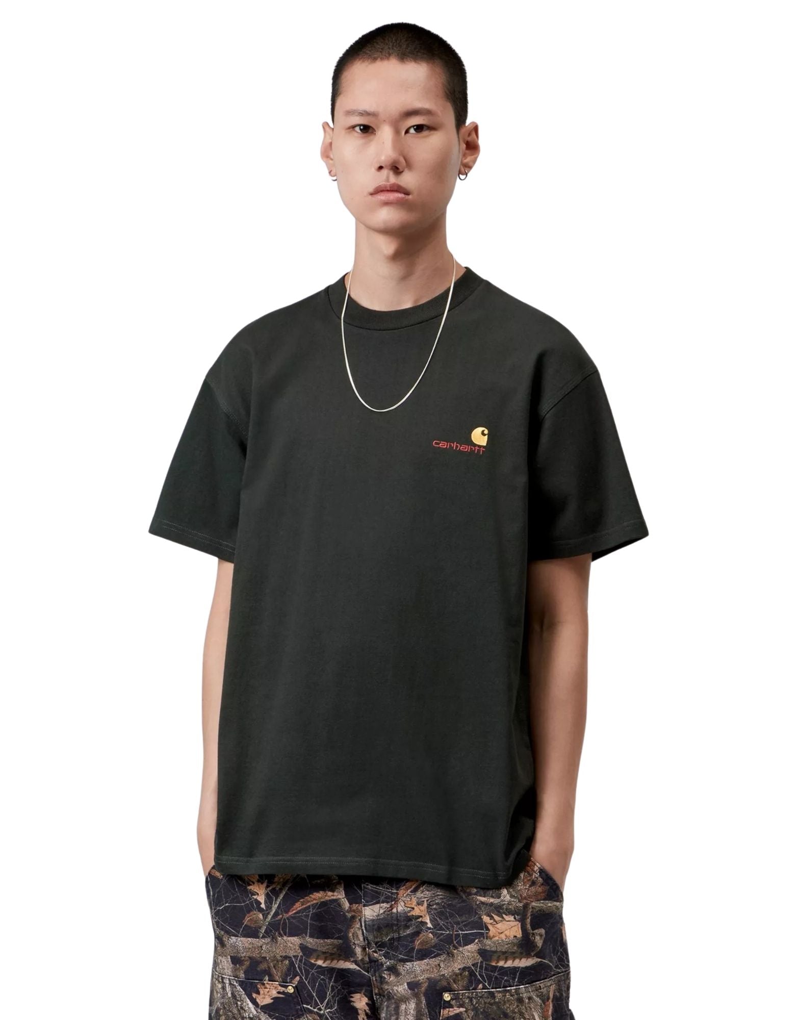 T-shirt « American Script » en coton, couleur Raven