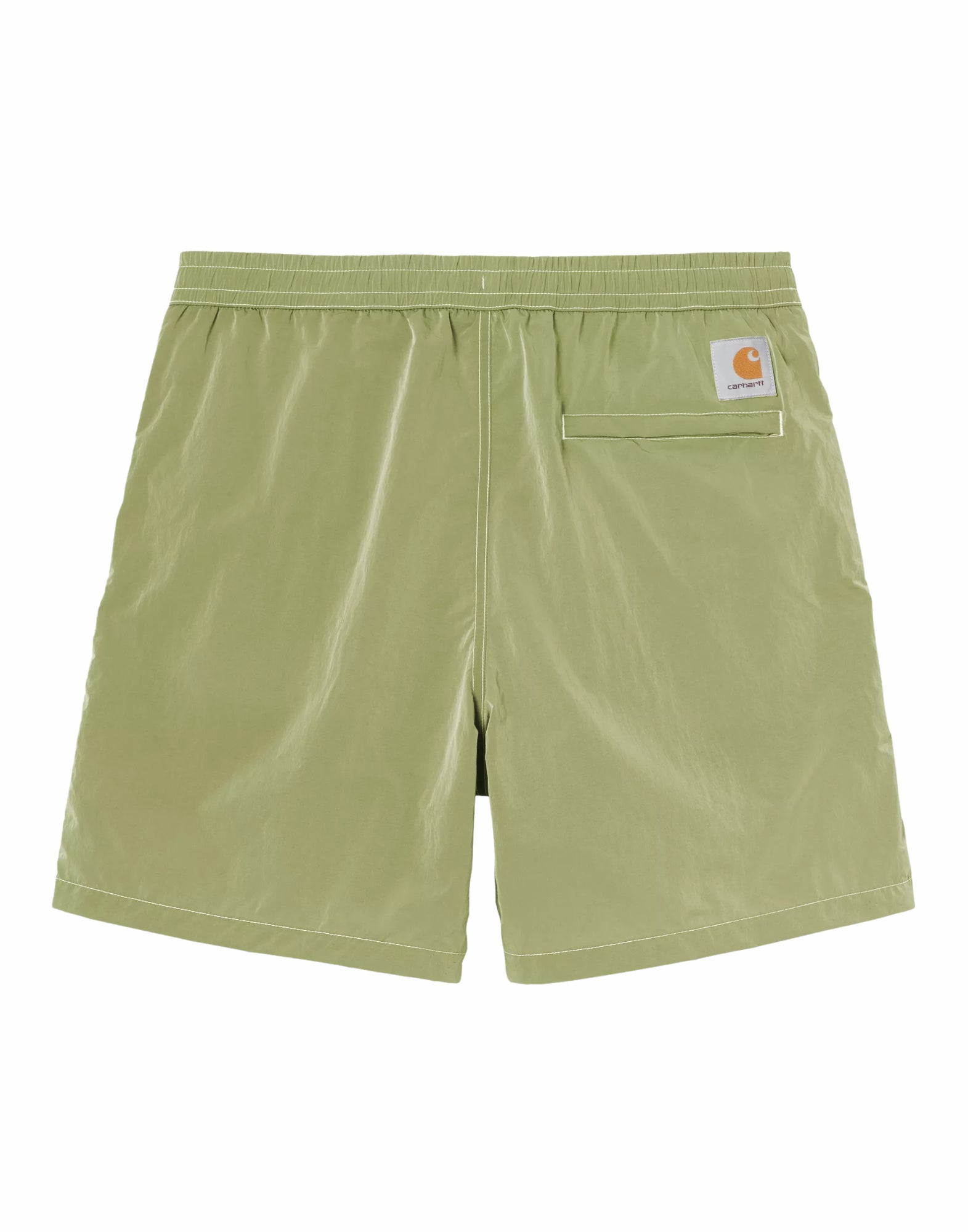 Carhartt WIP Canby Swim Trunks – Waterproof Nylon Taffeta Swim Shorts Gentle Green/White Man I034570 3N8XX