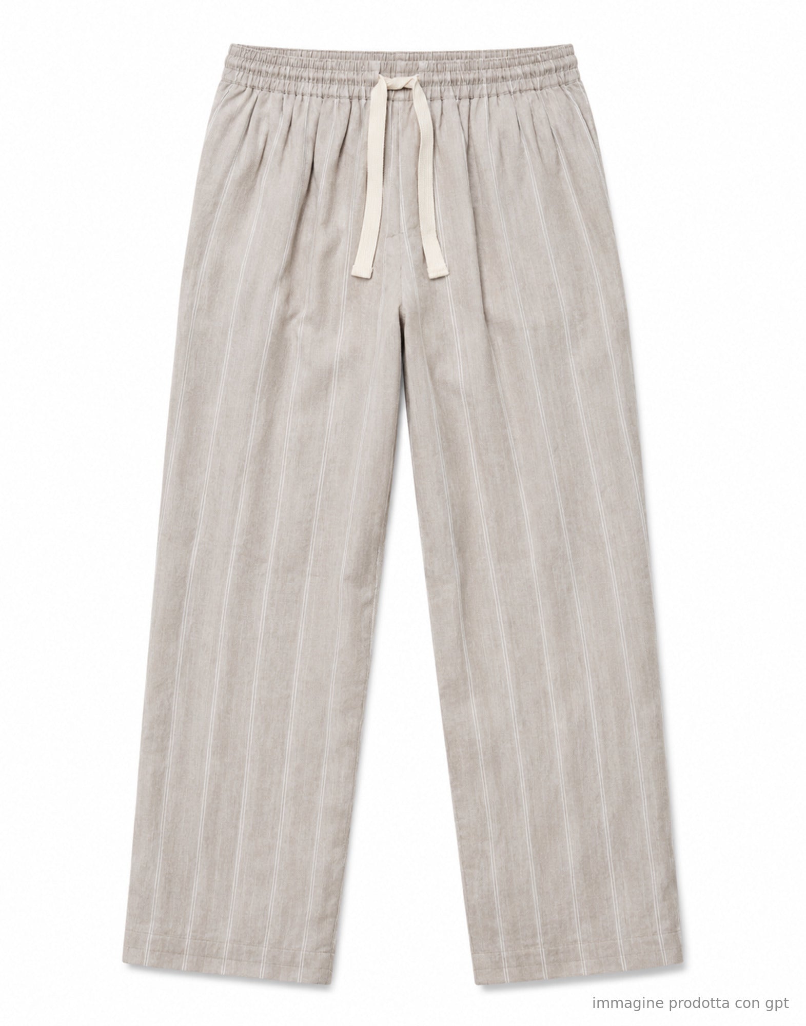 East Harbour Surplus Oxnard pantaloni uomo in lino a righe grigio chiaro OXNARD 273 GREY